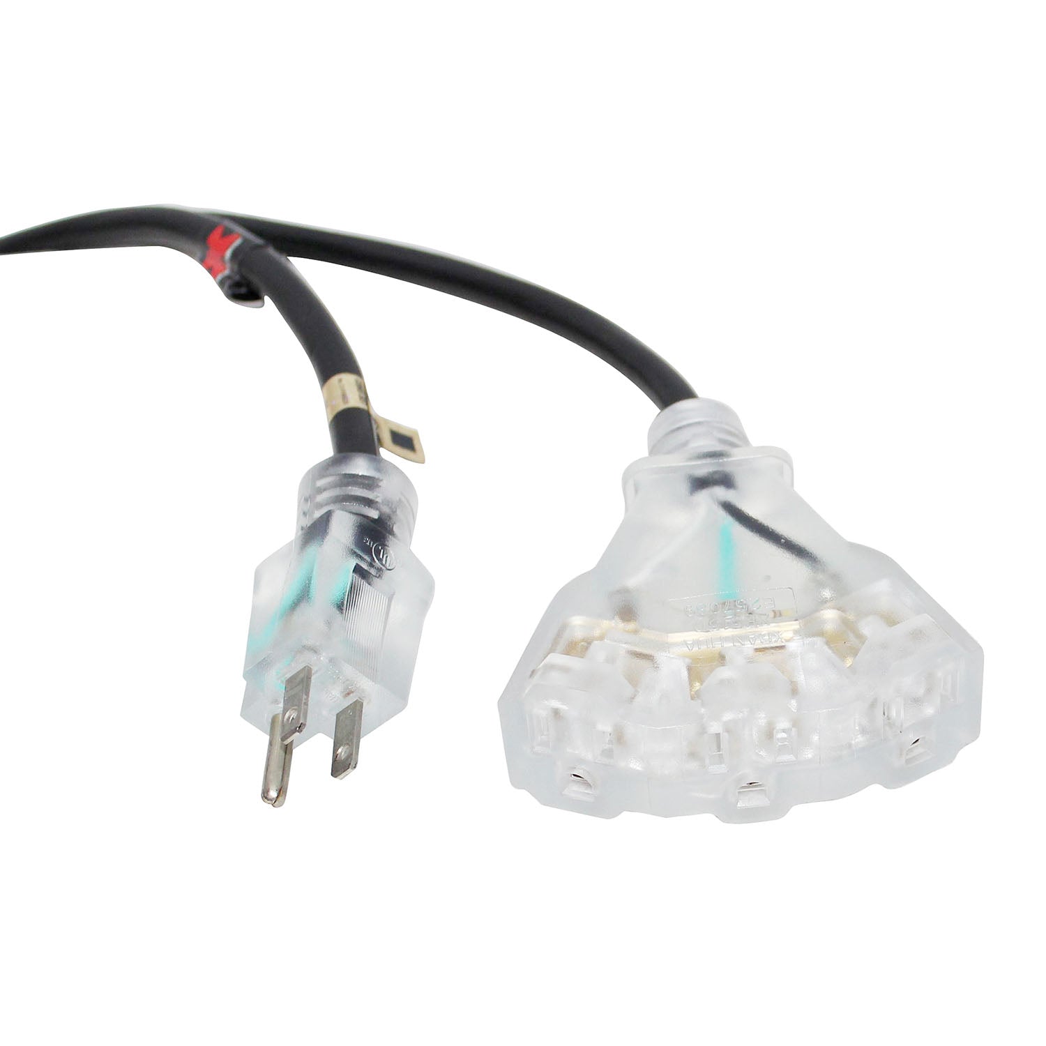 ProX XC-P143-10, 3-Socket Power Cord NEMA 5-15P to NEMA 5-15R 14AWG 3-Prong Black - 10 Feet by ProX Cases