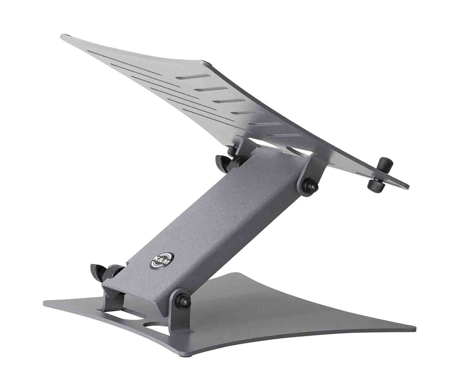 K&M 12195 Foldable Laptop Stand - Gray- Hollywood DJ