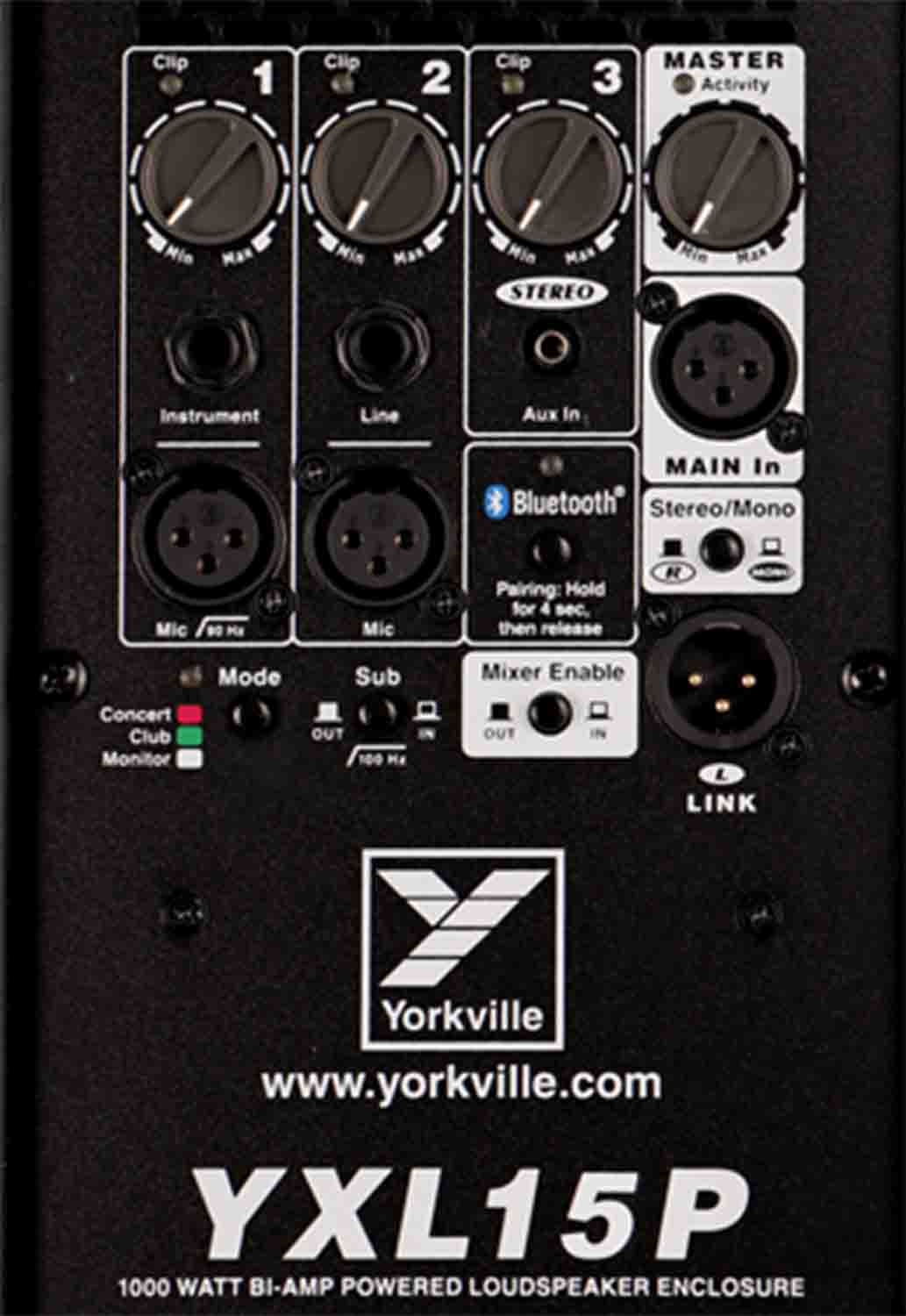 Yorkville YXL15P 15-inch / 1-inch Powered Speaker Package with Stands and Bag - Hollywood DJ
