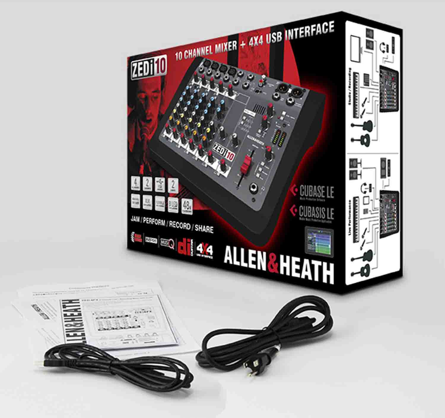 Allen & Heath ZEDi-10 Hybrid Compact Mixer and 4×4 USB Interface - Hollywood DJ