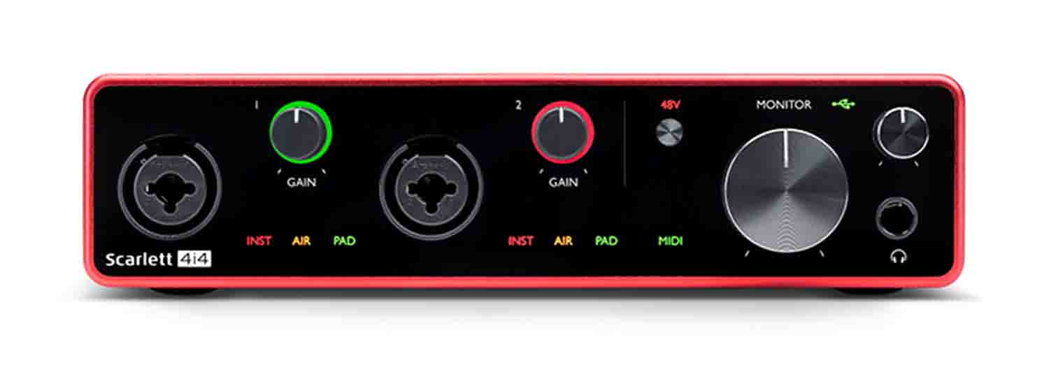 Focusrite Scarlett 4i4 3rd Gen 4x4 USB Audio/MIDI Interface - Hollywood DJ