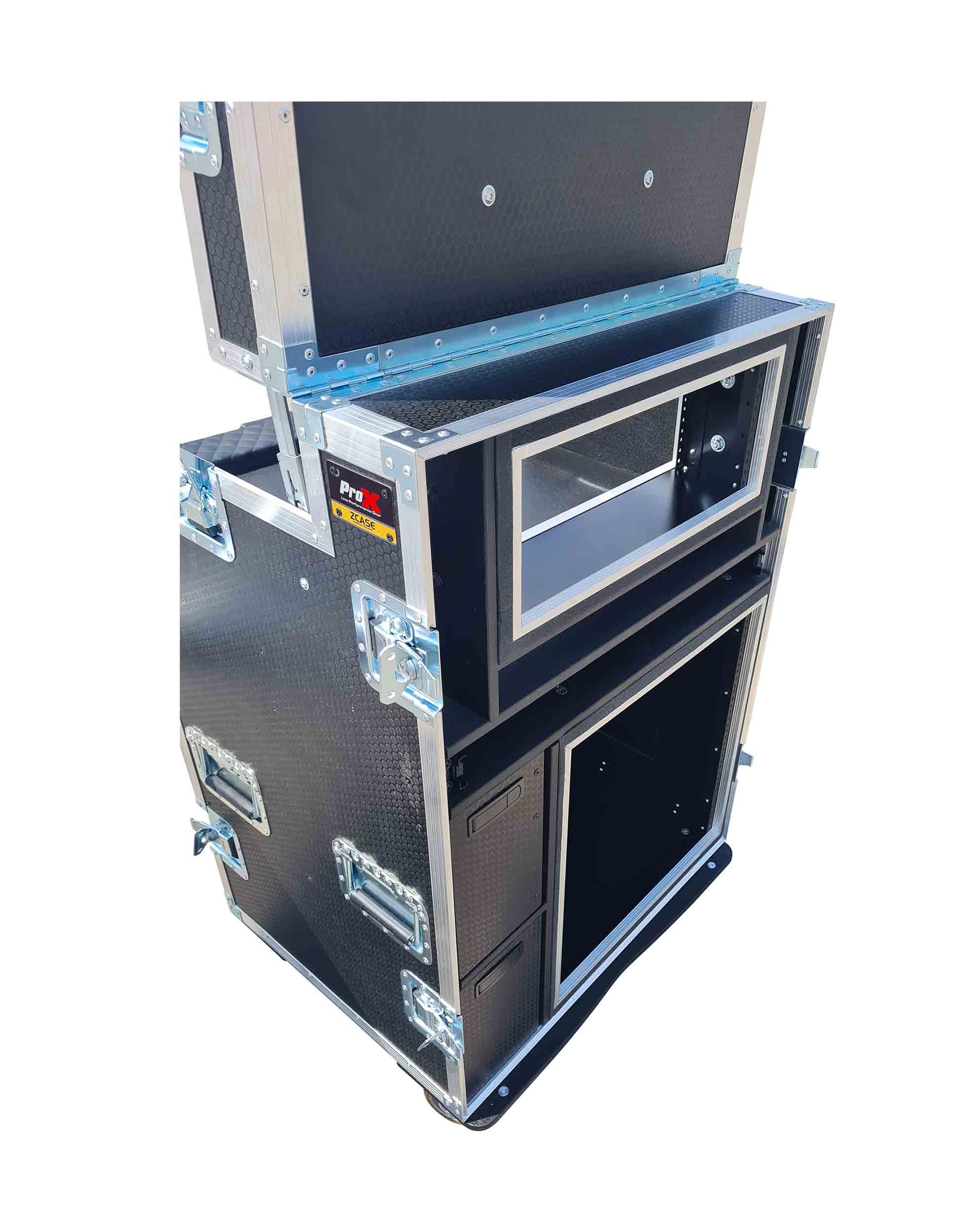 ProX XZF-AVPRO12U4U, Mobile AV Broadcasting Streaming Recording Case with 4U Top 12U Bottom by ProX Cases