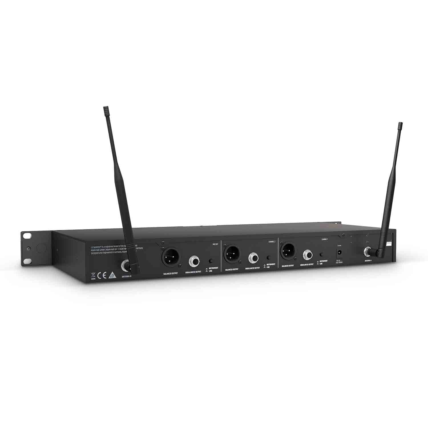 LD Systems U505 BPH 2 Dual Wireless Microphone System with 2 x Bodypack and 2 x Headset (584 - 608 MHz) - Hollywood DJ