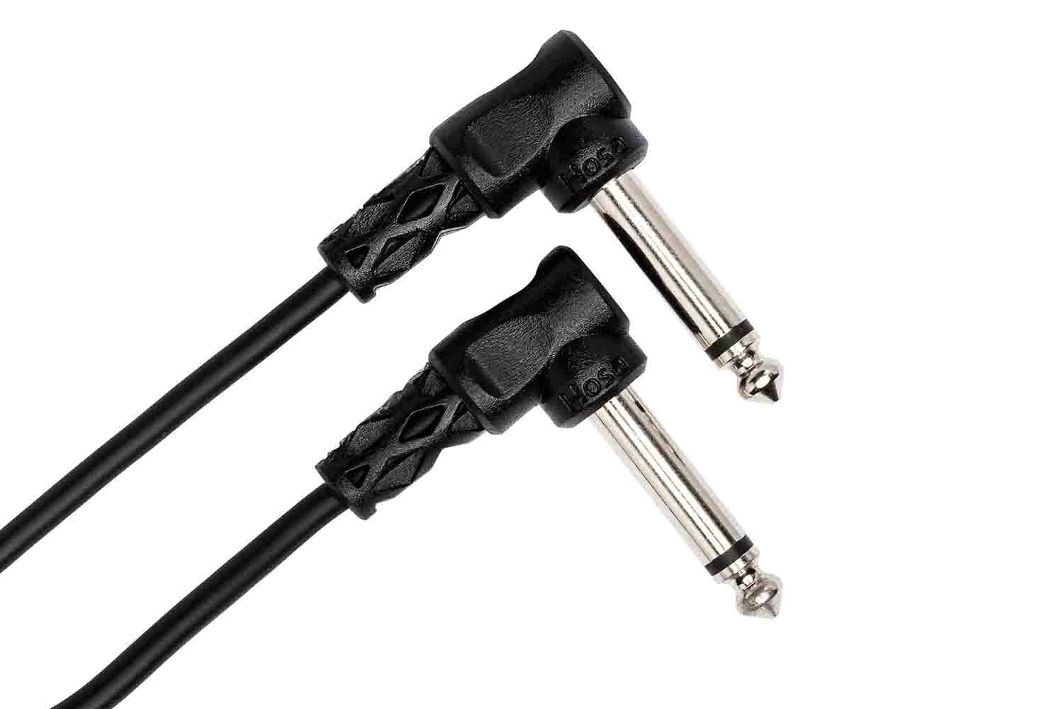 Hosa CFS-606 Molded Right-Angle Guitar Patch Cable, 6 inch (6 pack) - Hollywood DJ