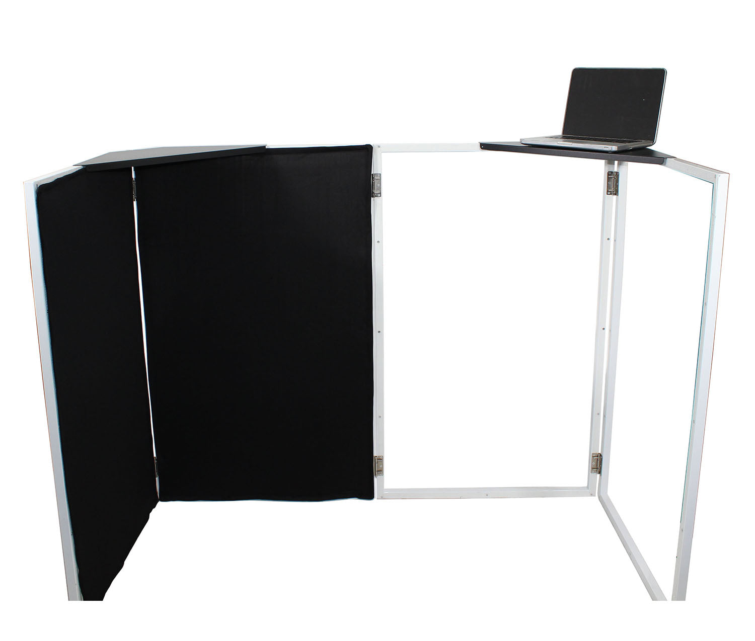 ProX XF-CSB X2, Set of 2 Aluminum Corner Shelves for DJ Facade - Black - Hollywood DJ