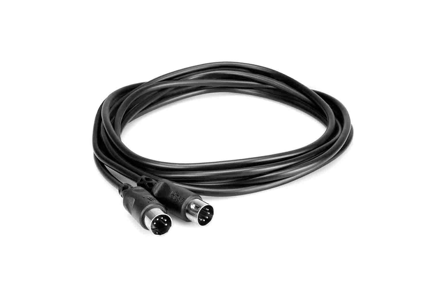Hosa MID-301BK MIDI Cable, 5-pin DIN to Same - 1 Feet - Hollywood DJ