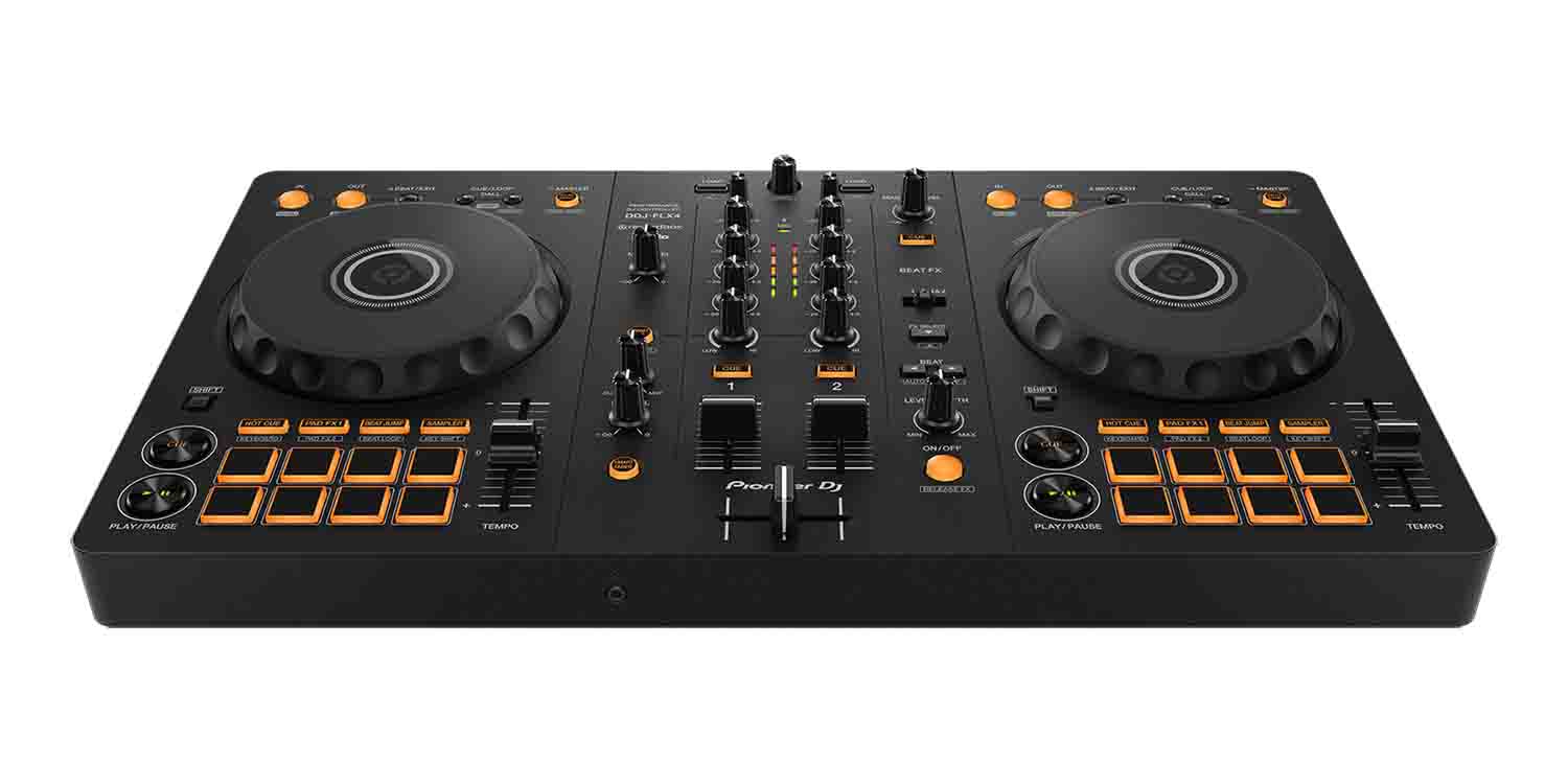 Pioneer DJ DDJ-FLX4 2-Channel DJ Controller for Rekordbox and Serato DJ Lite - Black - Hollywood DJ