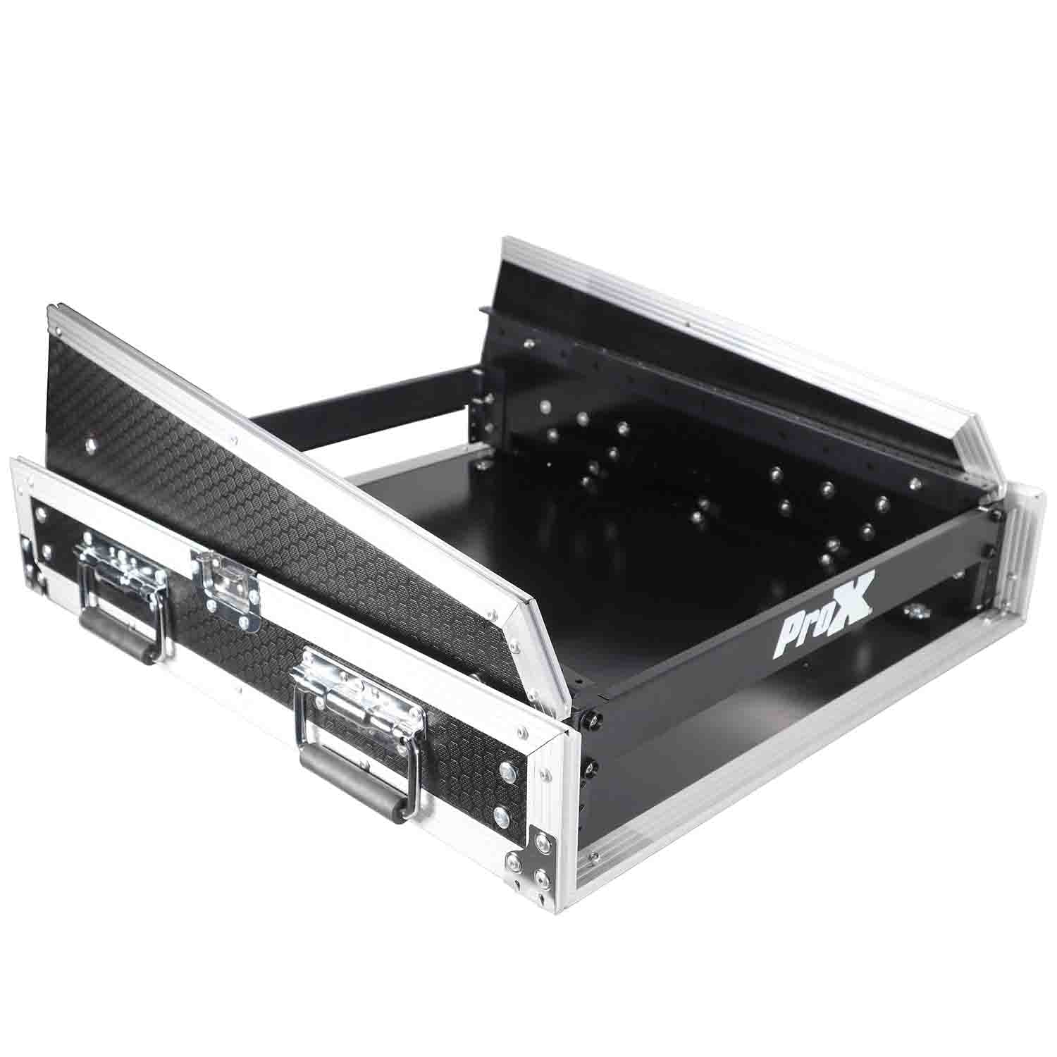 ProX T-2MRSS13ULT DJ Combo Flight Case For 13U Top Mixer-DJ and 2U Rack With Laptop Shelf ProX Cases