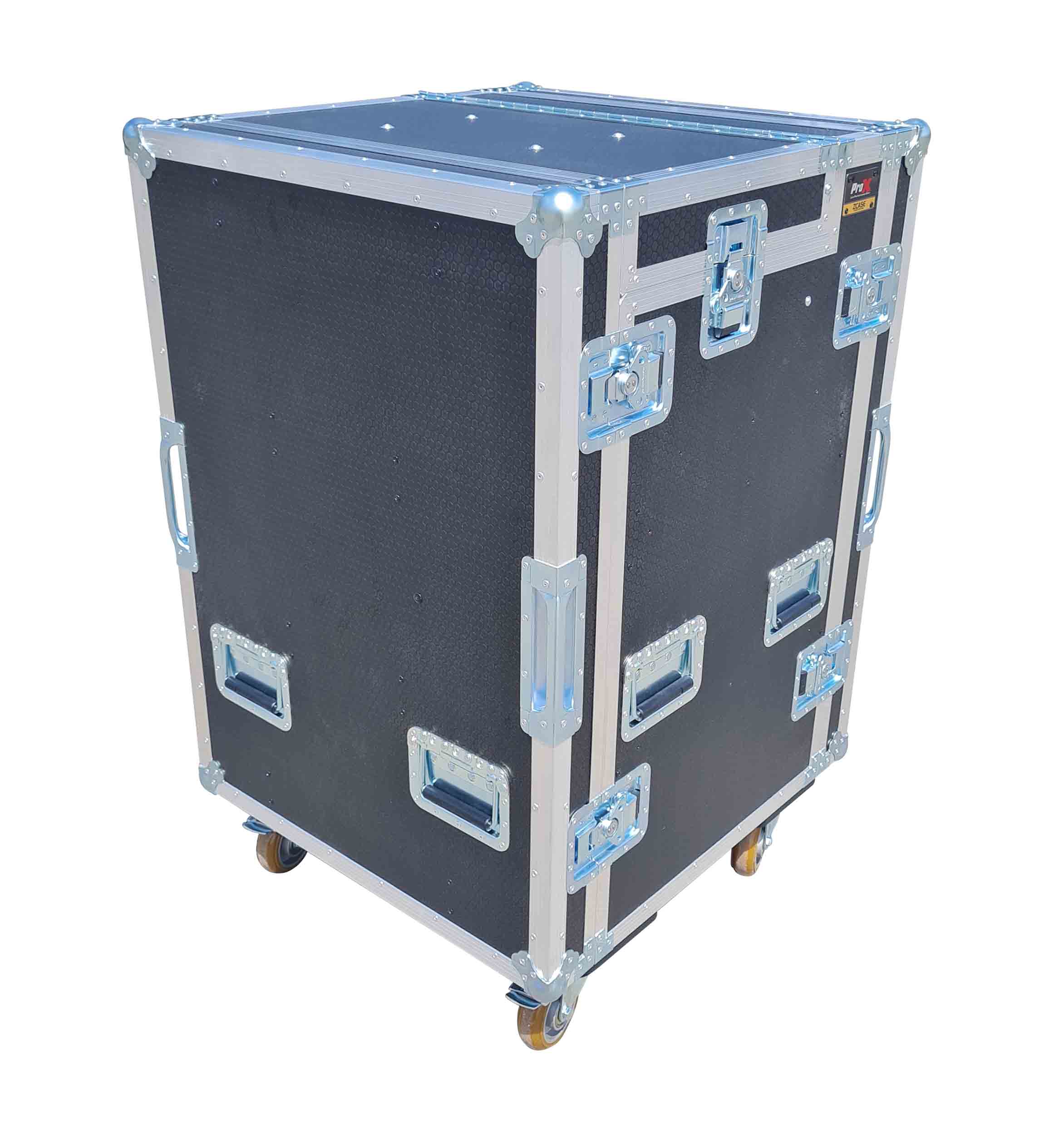 ProX XZF-AVPRO12U4U, Mobile AV Broadcasting Streaming Recording Case with 4U Top 12U Bottom by ProX Cases