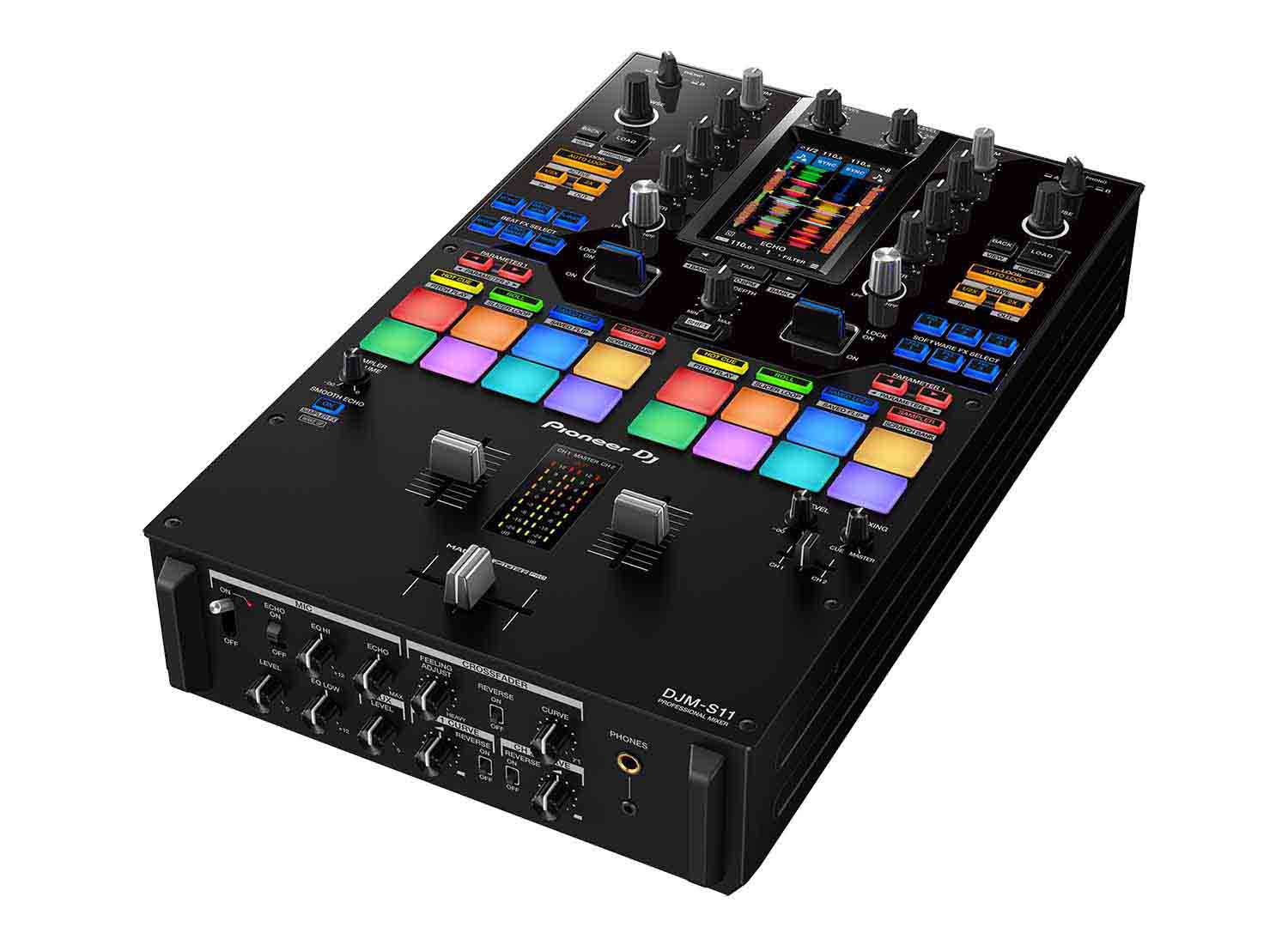 Pioneer DJ DJM-S11 Professional Scratch Style 2-Channel DJ Mixer - Black - Hollywood DJ
