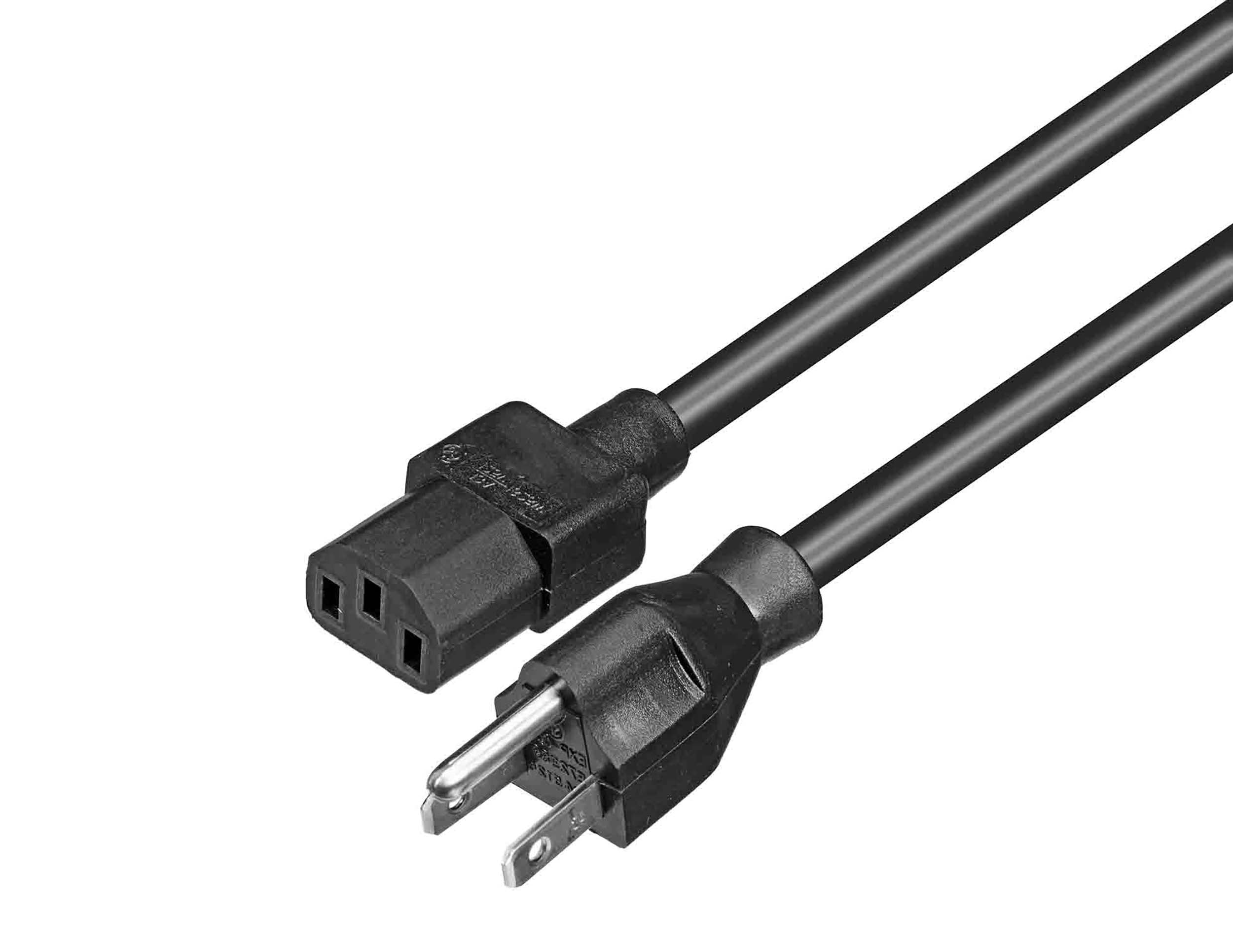 ProX XC-IEC14-10 Power Cord NEMA 5-15P to NEMA 5-15R 14AWG 3 Prong Black - 10 Feet by ProX Cases