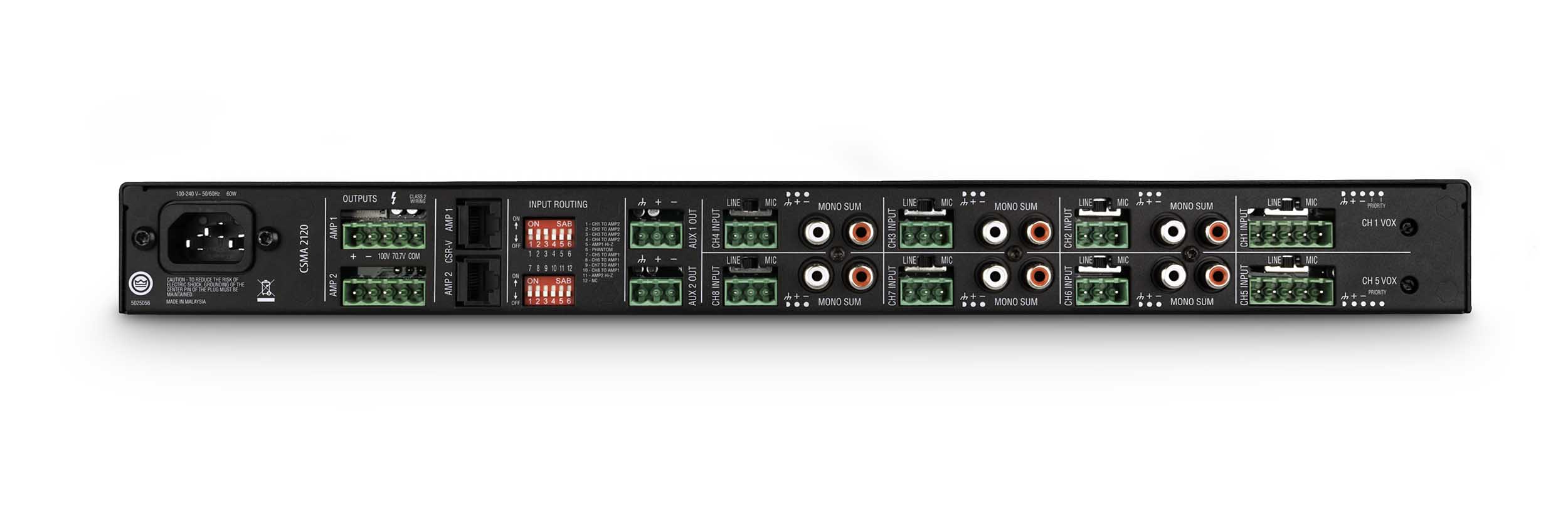 JBL NCSMA2120-U-US, Commercial Series 2 Channel 120-Watt Powered Audio Mixer/Amplifier - Hollywood DJ