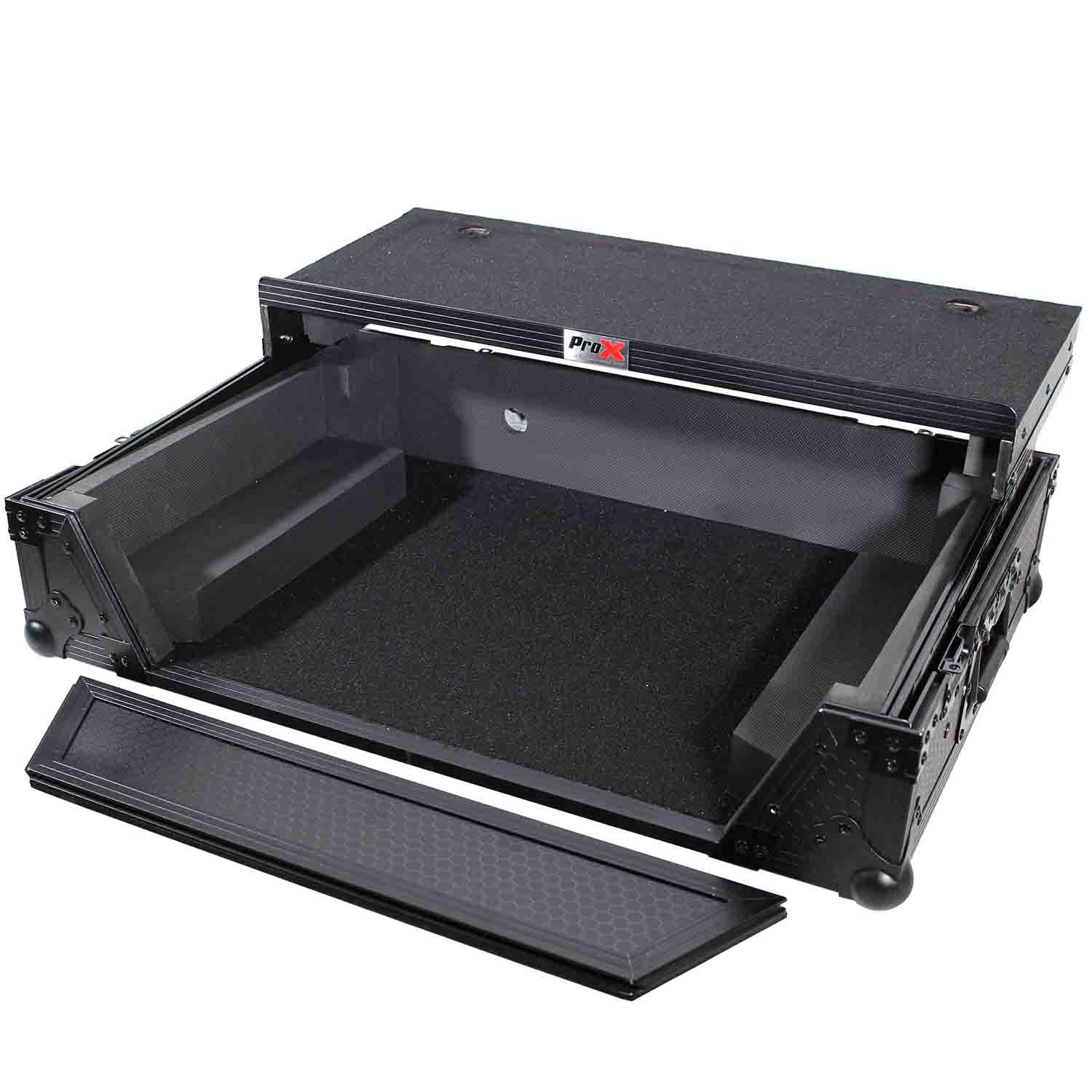 ProX XS-PRIME2 LTBL DJ Flight Case for Denon Prime 2 Standalone DJ System - Black on Black - Hollywood DJ
