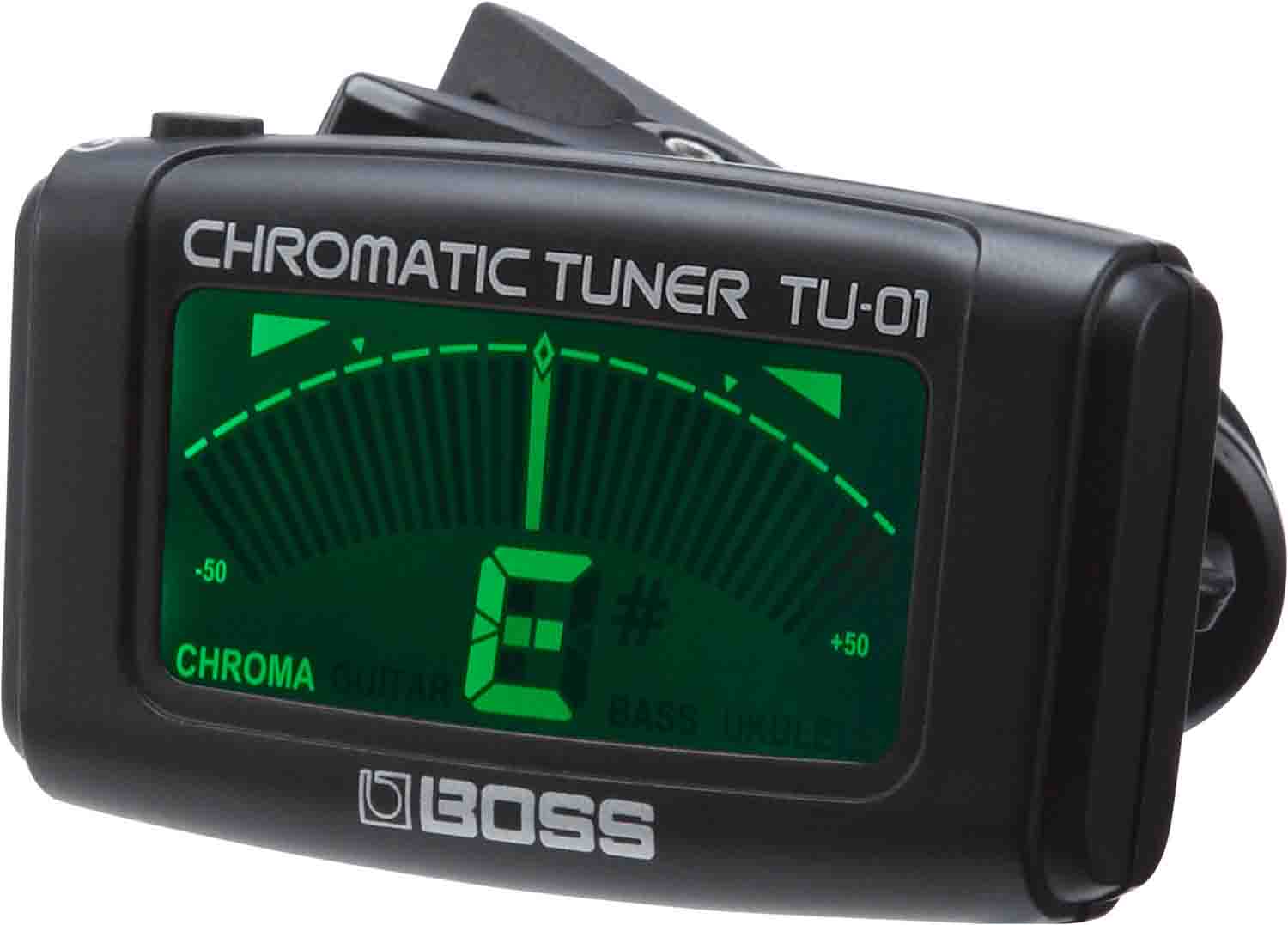 BOSS TU-01 Clip-On Chromatic Tuner - Black - Hollywood DJ
