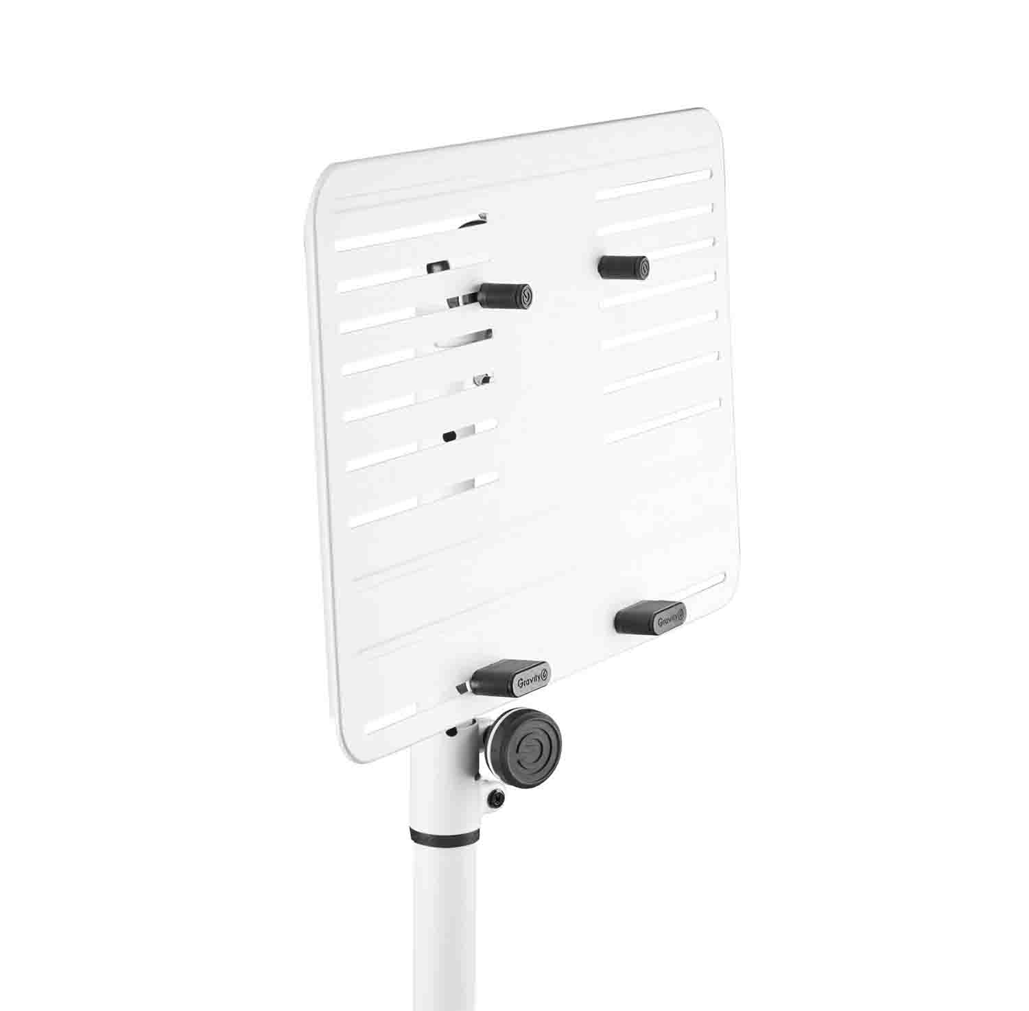 B-Stock: Gravity LTS T 02 W, Universal Laptop Stand with Adjustable Holding Pins and Steel Base - White - Hollywood DJ