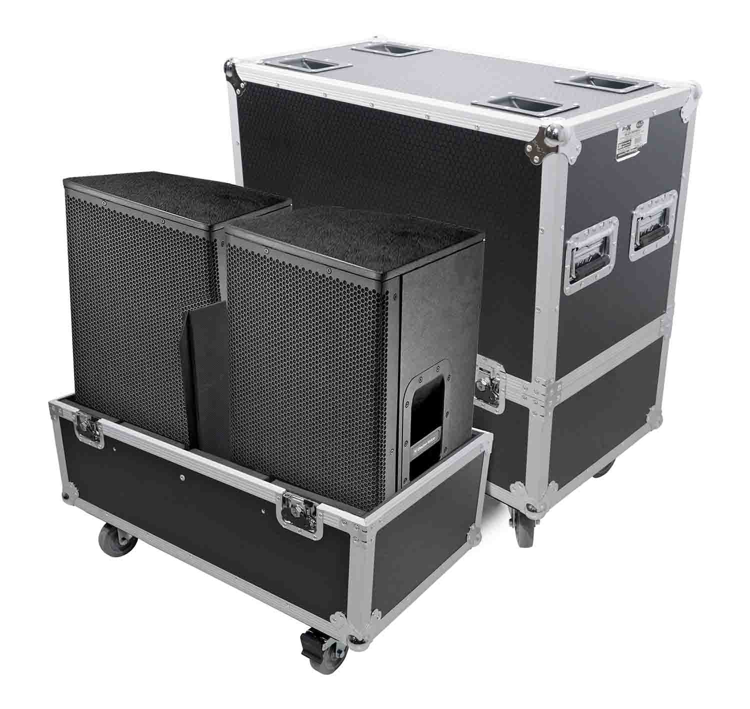 ProX XS-2X12SPW MK2 Universal ATA Flight Case for Two 12-Inch Speakers QSC K12 JBL PRX812 - Hollywood DJ