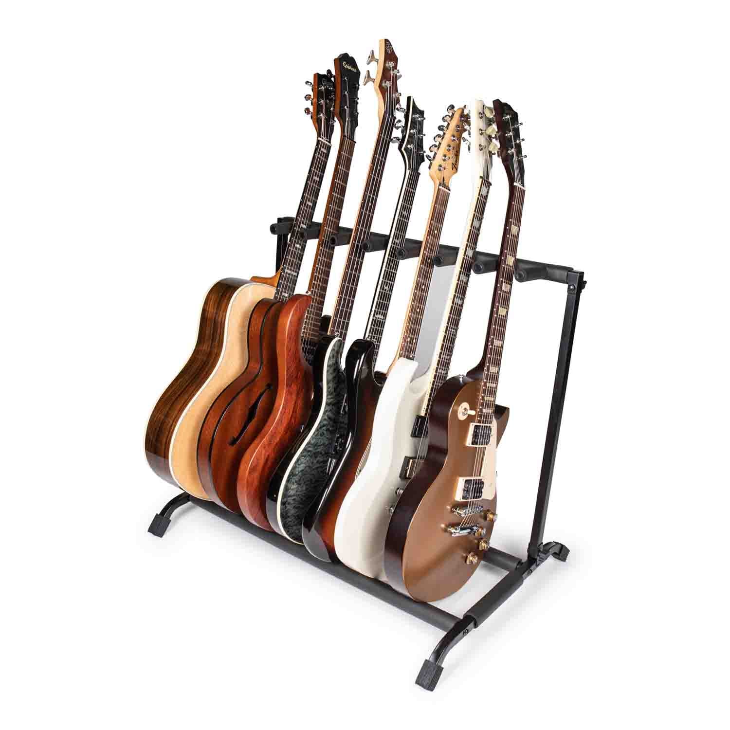 Gator Frameworks RI-GTR-RACK7, Rok-it 7x Collapsible Guitar Rack - Hollywood DJ