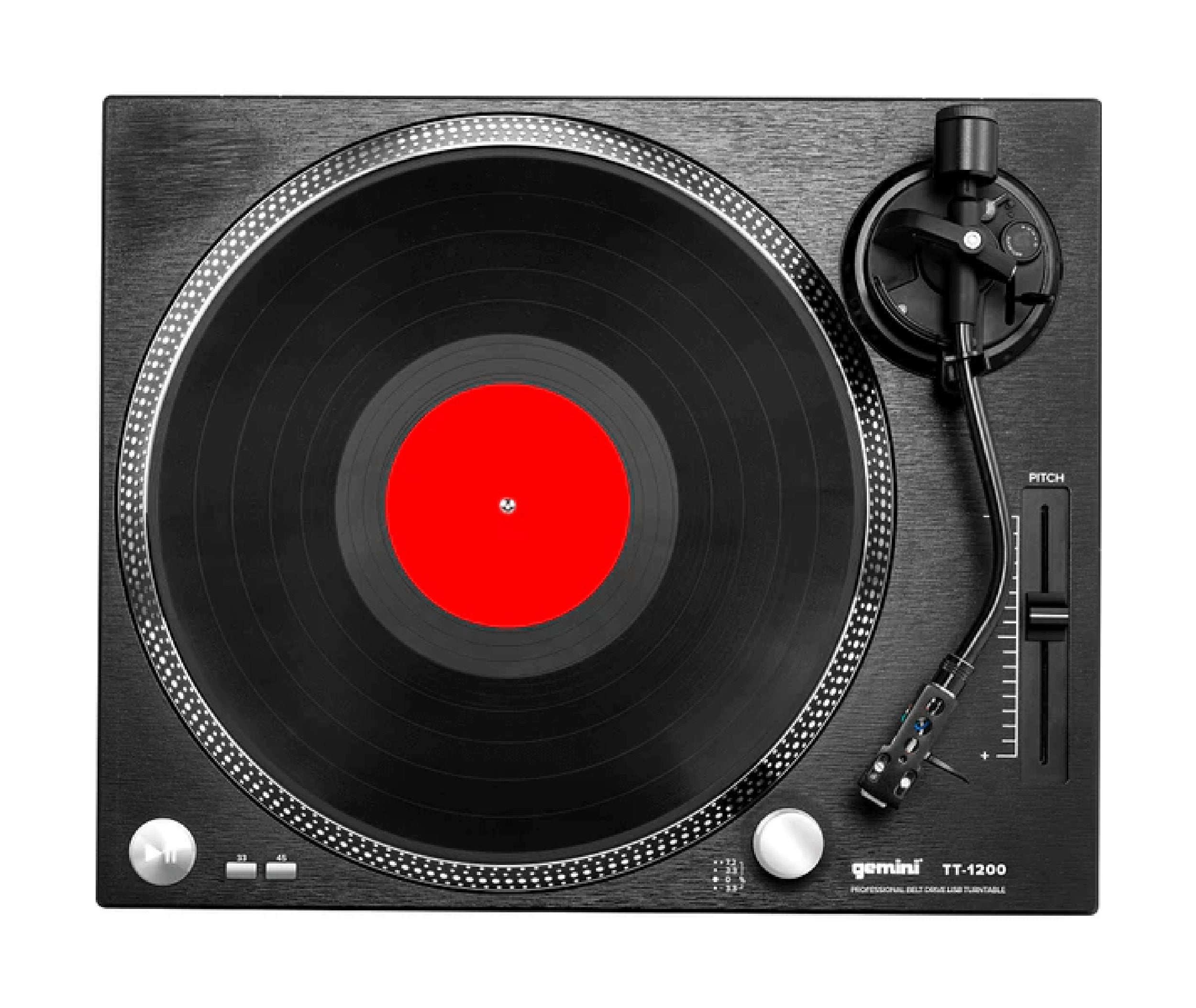 Gemini Sound TT-1200 Belt Drive Turntable with Usb Interface - Hollywood DJ