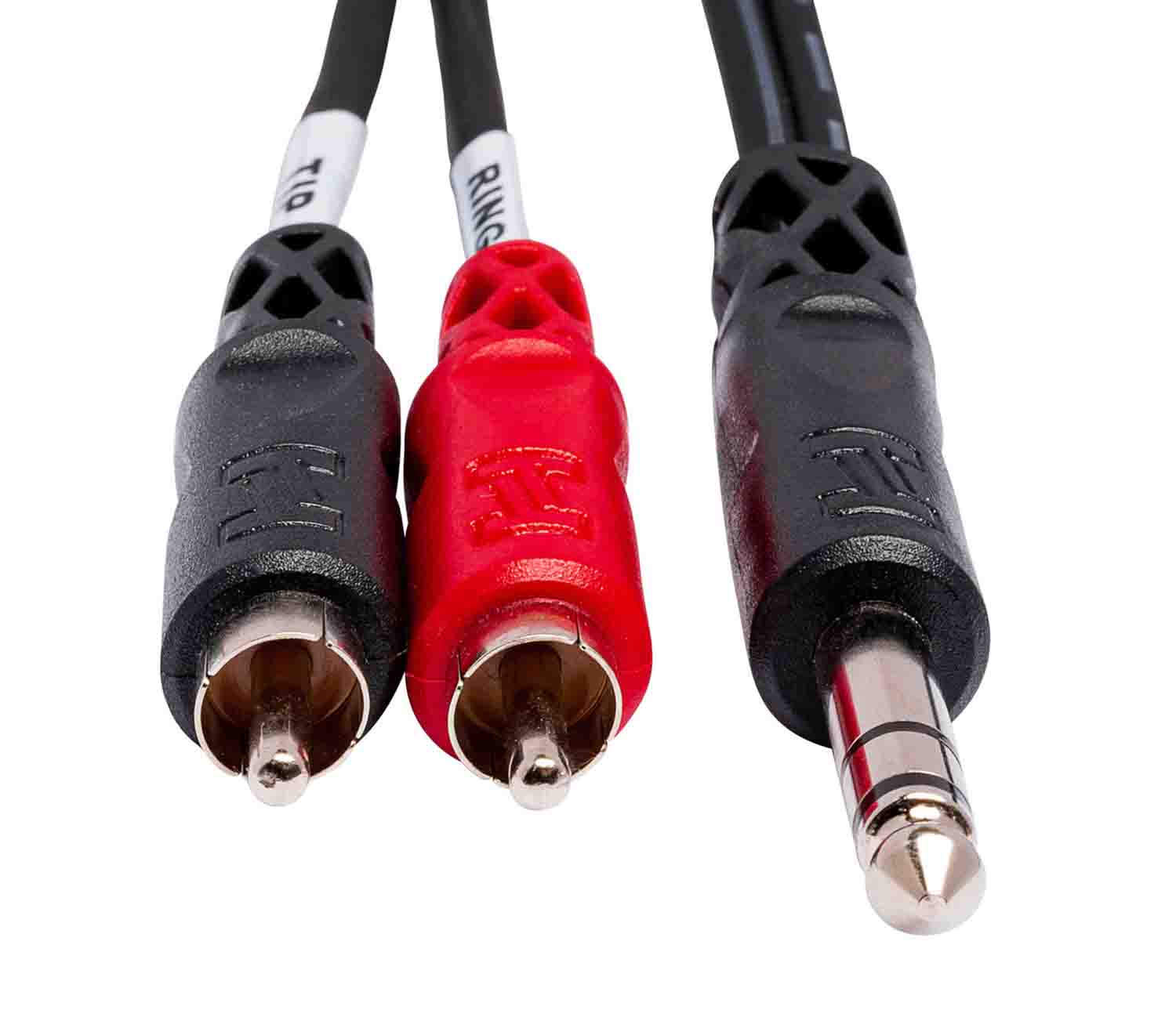 Hosa TRS-203, 1/4" TRS Male to Dual RCA Male Insert Cable - 3 Meter - Hollywood DJ
