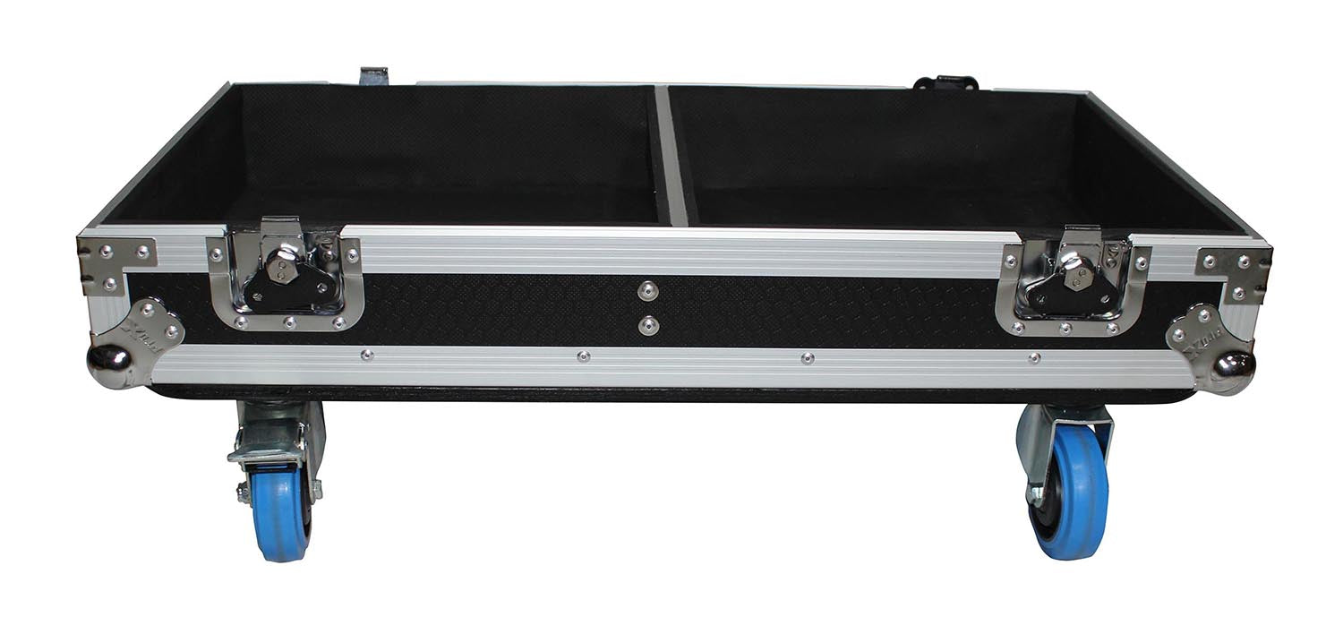 ProX X-RCF-ST15SMA Flight Case for Two RCF ST 15-SMA Stage Monitors with 4 Inch Casters - Hollywood DJ