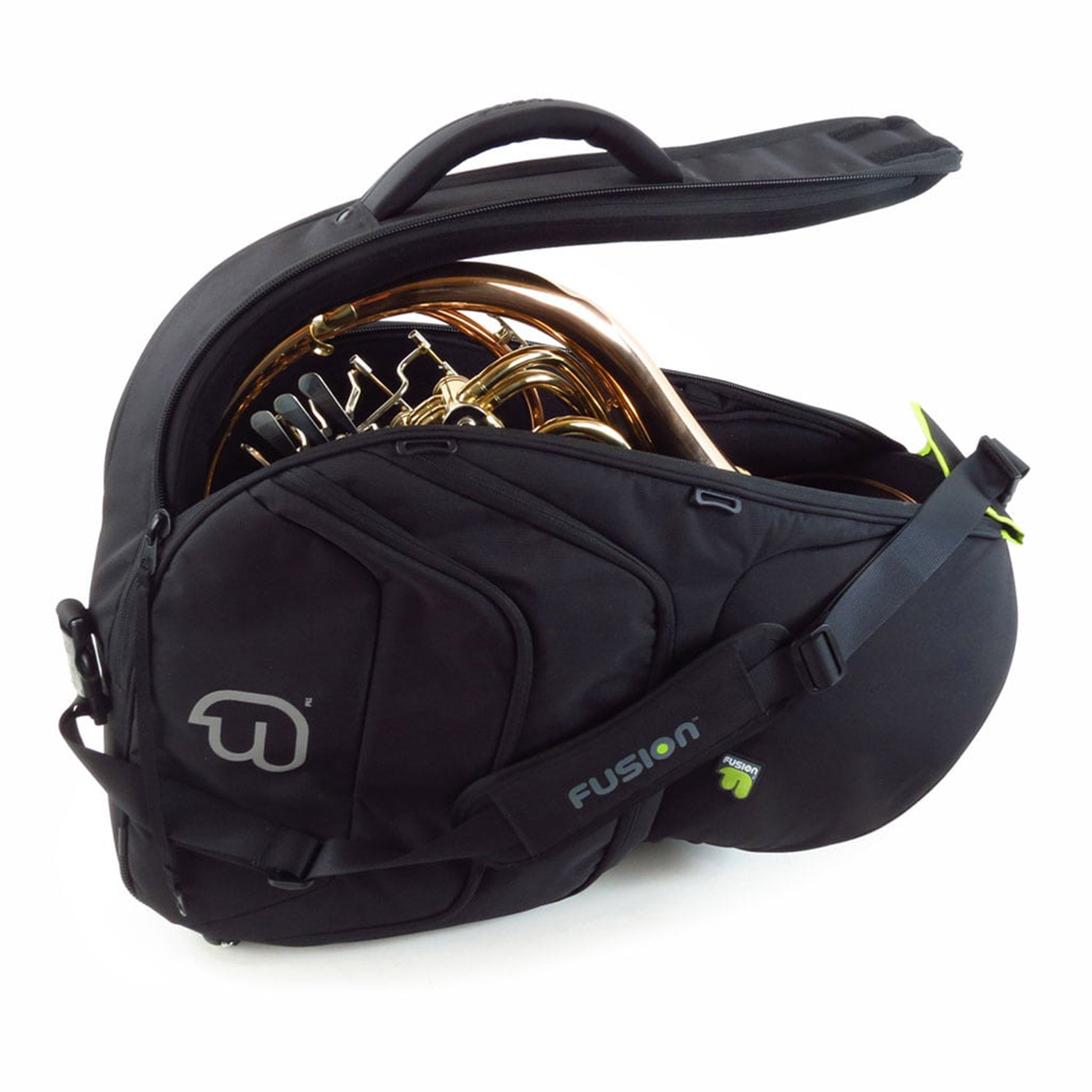Fusion FB-UB-08-BK, Urban French Horn Fixed Bell Gig Bag (Black) - Hollywood DJ