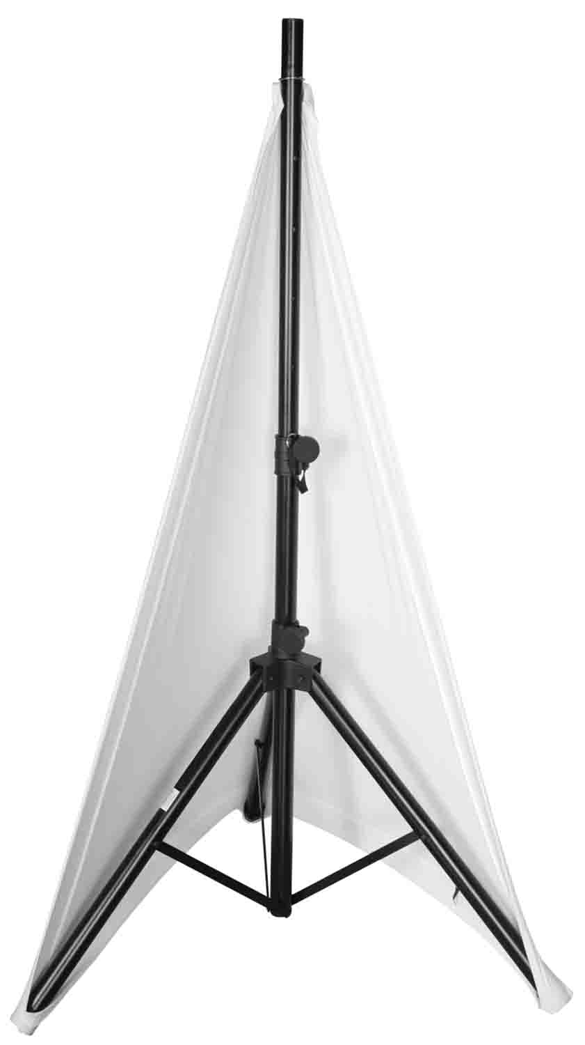 Gator Cases GPA-STAND-2-W Stretchy Speaker Stand Cover-2 Sides - White - Hollywood DJ
