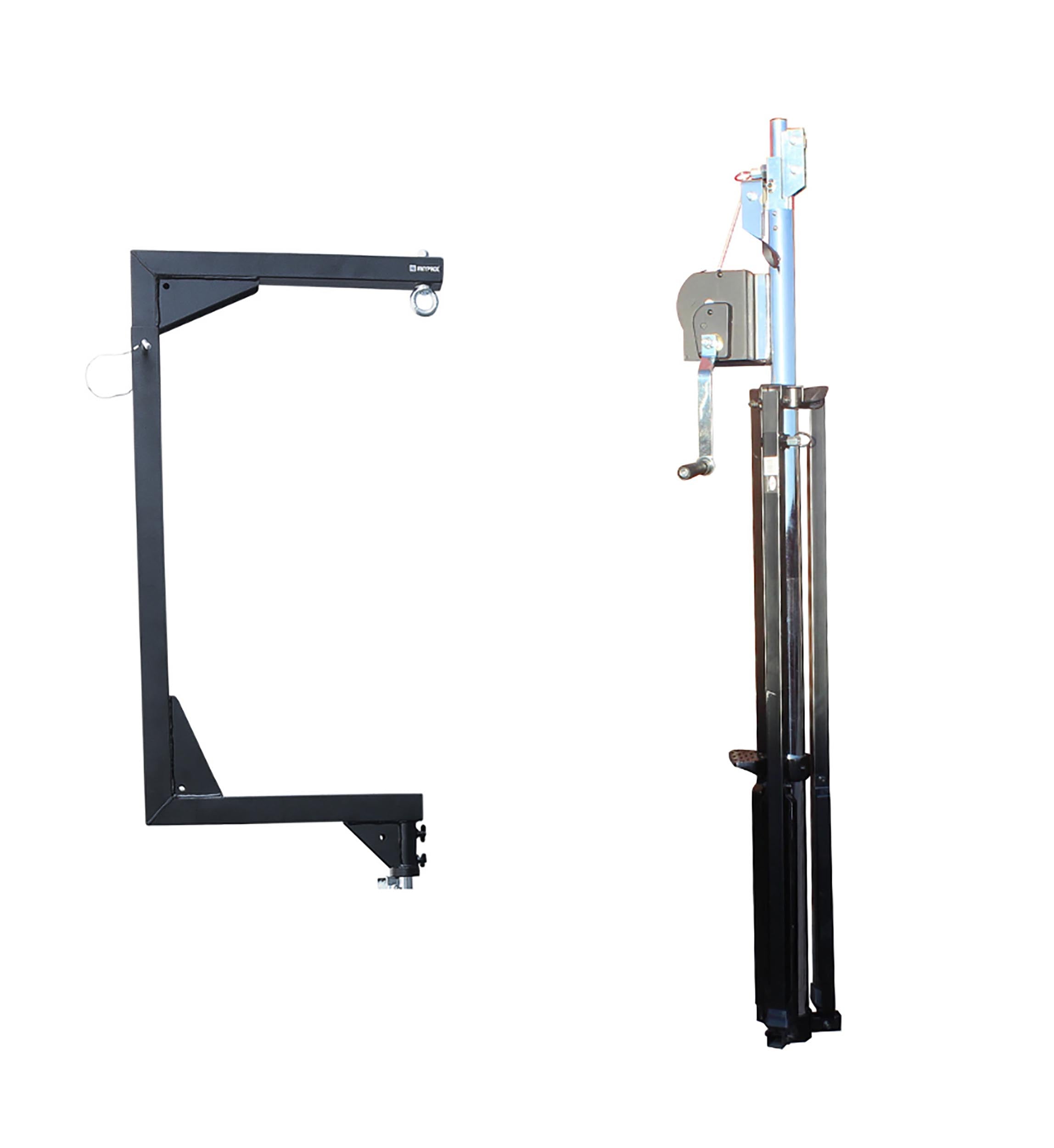 ProX XT-LA567-14FT220, Telescopic C-Shape Support for Small Line Array Speakers Max Load Incl XT-CRANK14FT220 Crank Stand by ProX Cases