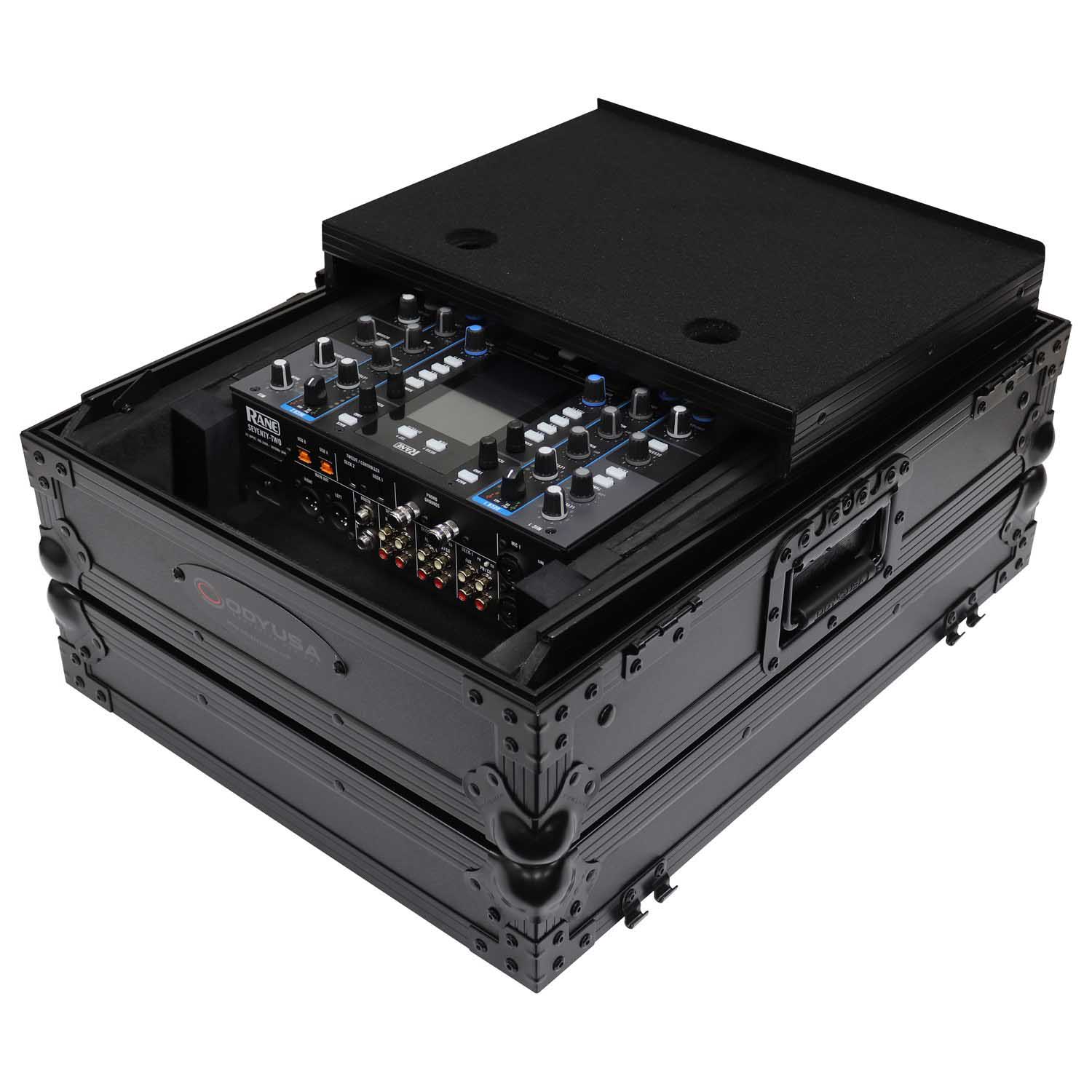 Odyssey FZGS12MX1XDBL 12″ Format DJ Mixer Case with Extra Deep Rear Compartment - Black - Hollywood DJ