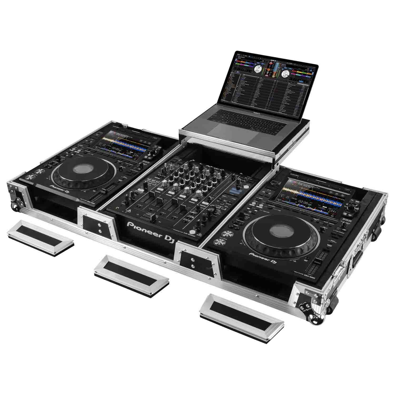 Odyssey FZGS12CDJWXD Black Extra Deep Glide Style DJ Coffin - Silver Odyssey