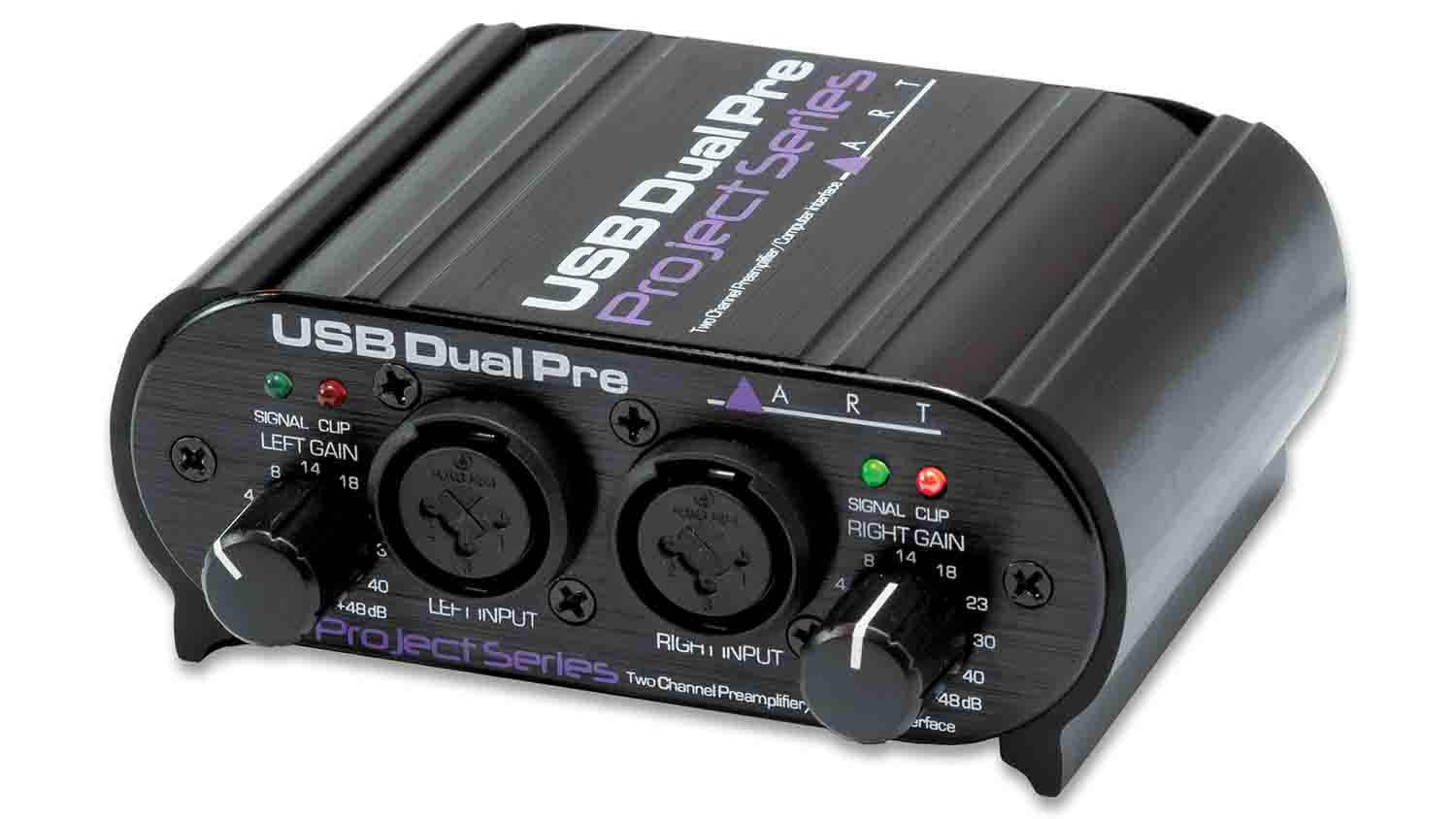 Art USBDualPrePS, Dual Portable Preamplifier - Hollywood DJ
