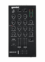 Gemini Sound MXR-01BT, 2-Channel Professional Dj Mixer with Bluetooth Input - Hollywood DJ