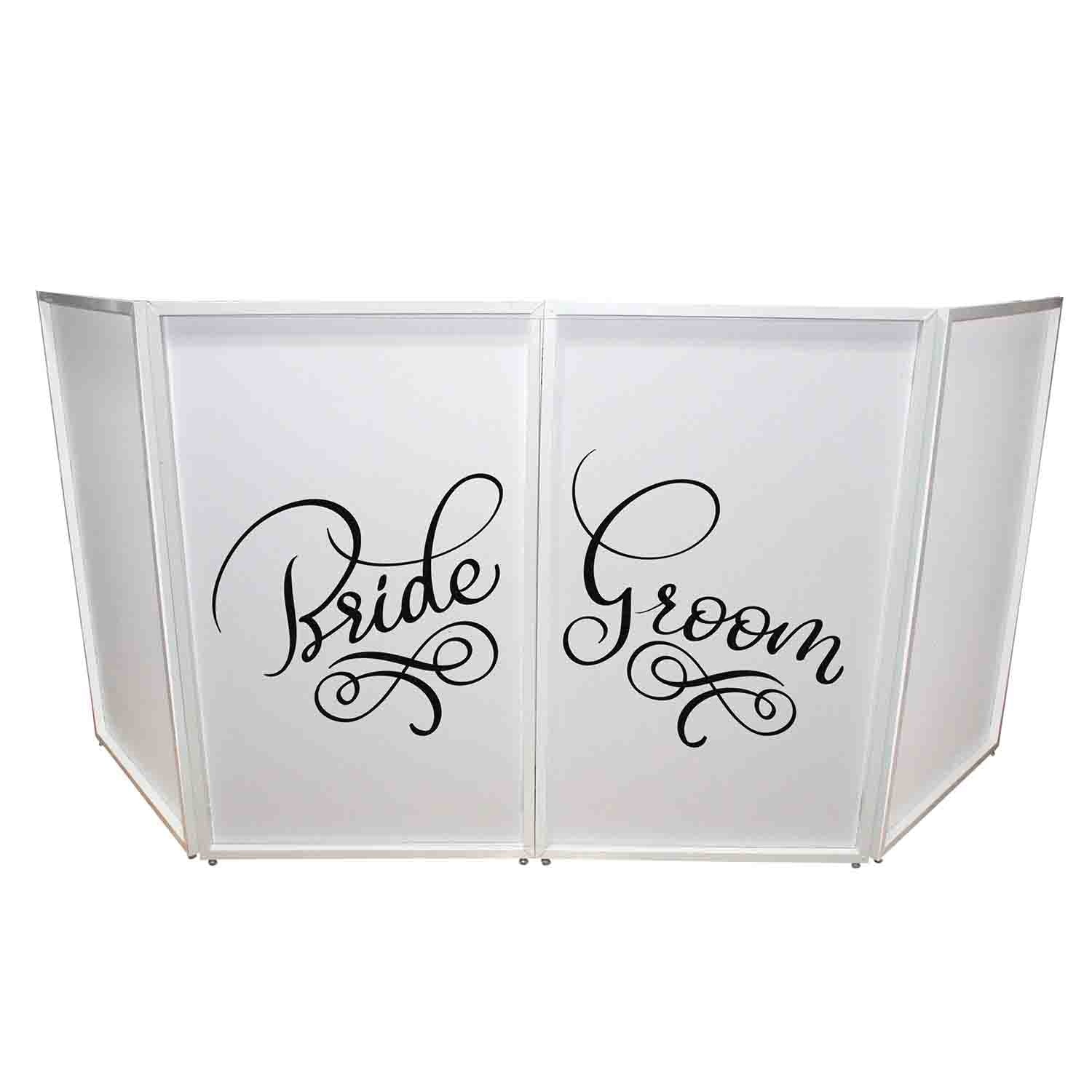 REPLACEMENT SCRIMS ProX XF-SBRGR20X2 Set of Two Bride and Groom Facade Enhancement Scrims - Black Script on White by ProX Cases