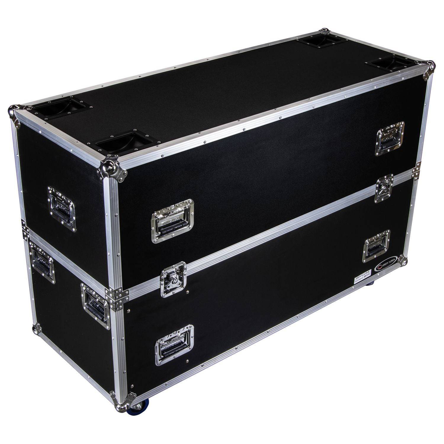 Odyssey FZ2FSM50W Dual 50-58″ Flat Screen Monitor Case With Casters - Hollywood DJ
