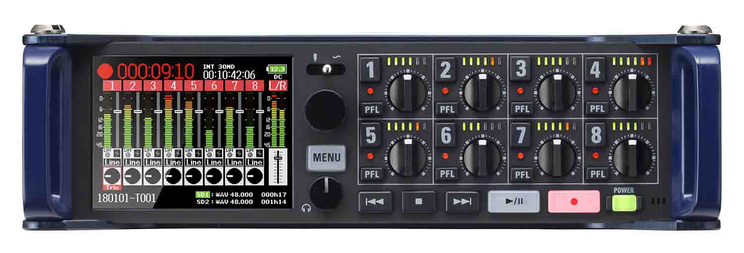 B-Stock: Zoom F8n 10-Track Multitrack Field Recorder with Dual SD Card Slots - Hollywood DJ