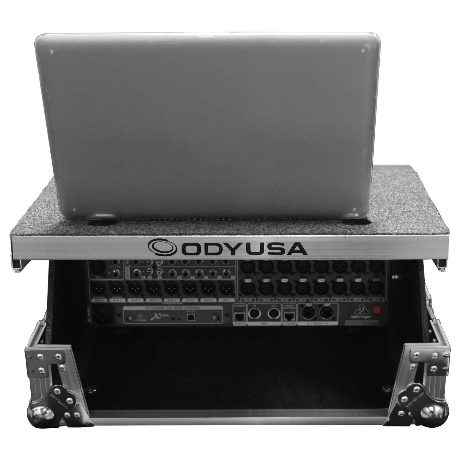 Odyssey FZGSMX1913 Universal 13U Rack Mountable Mixer Flight Case with Glide Platform - Hollywood DJ
