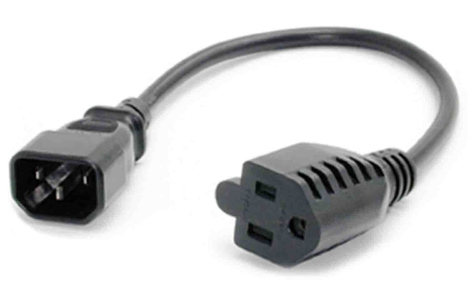 ProX XC-PEIEC 18 AWG Power Adapter Cord Edison Female to IEC Male - Hollywood DJ