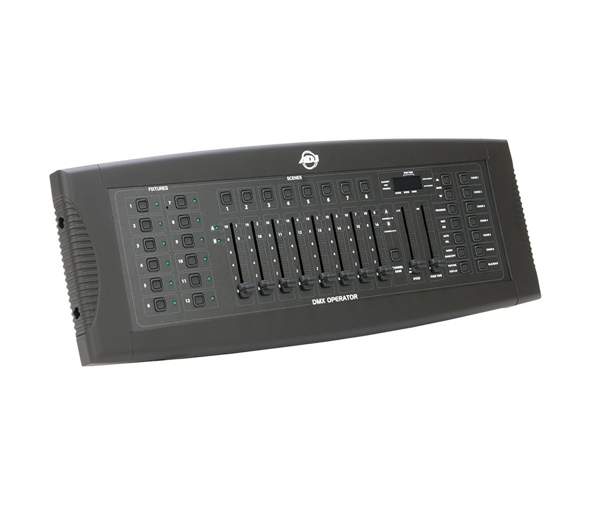 ADJ DMX-OPERATOR, 92-Channel Lighting Controller with 6 Chase Programs and 8 Fade Switches by ADJ