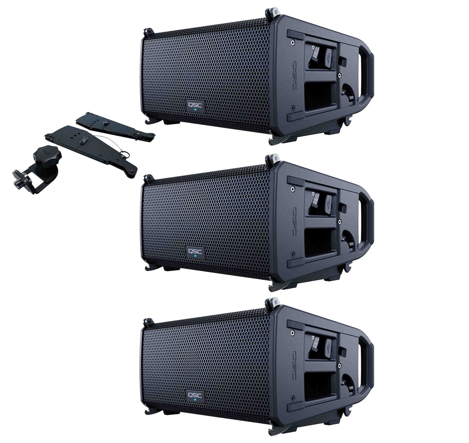 QSC LA108, 8" Powered Line Array Loudspeaker Package with Stack Adapter Kit QSC