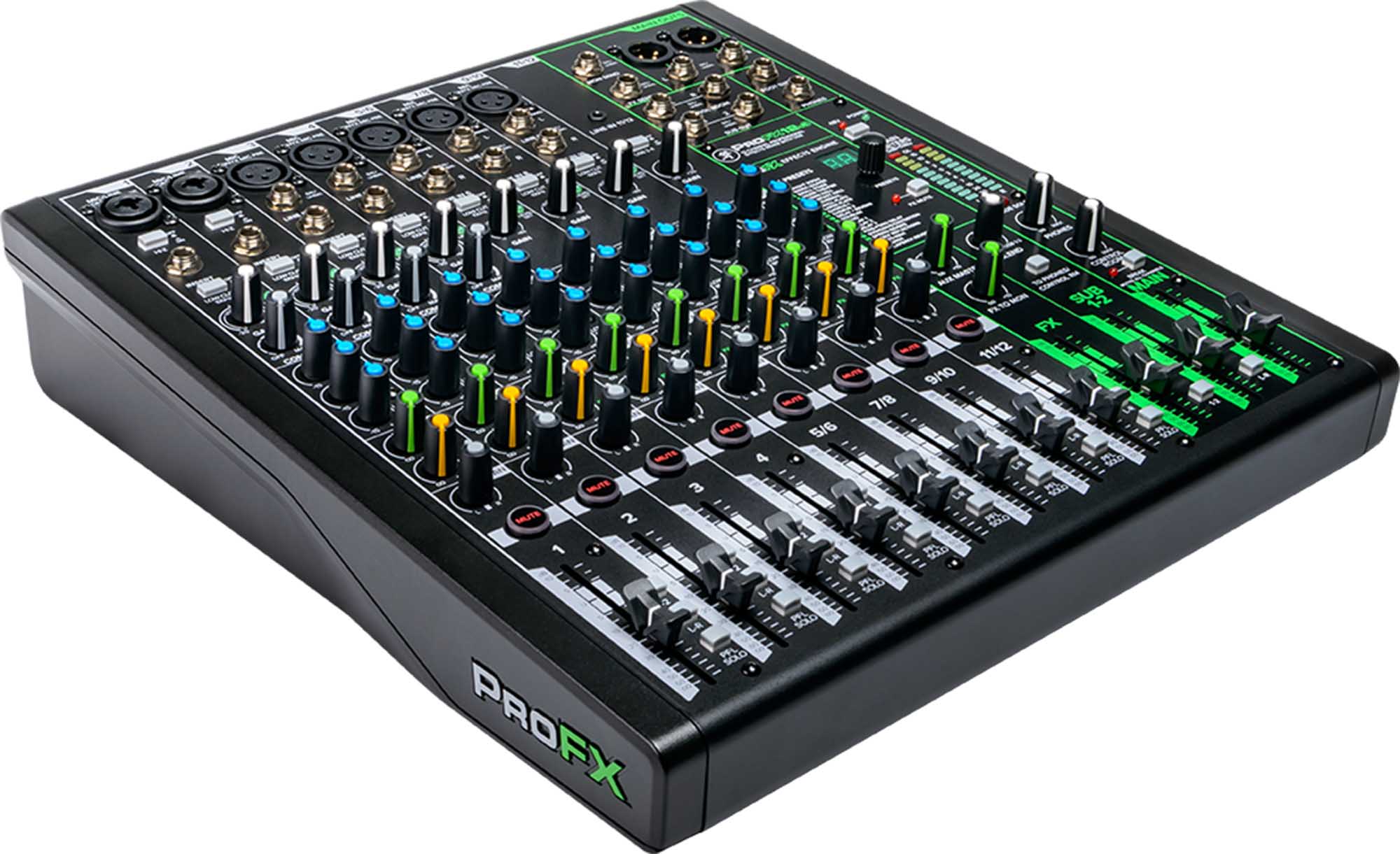 Mackie ProFX12v3, 12-Channel Professional Effects Mixer with Built-In FX - Hollywood DJ