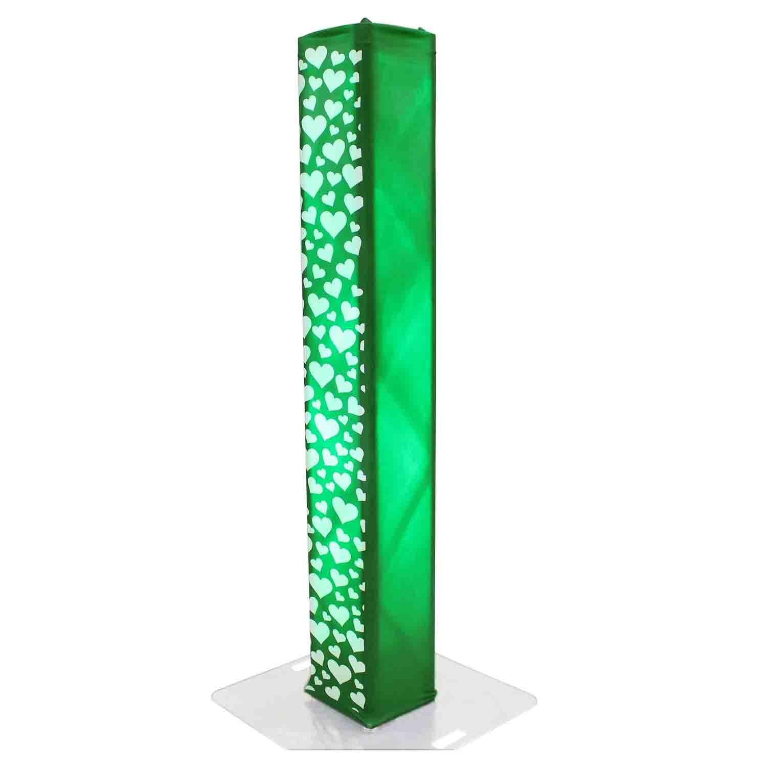 REPLACEMENT SCRIMS ProX XTC-SQ656HEART-B Set of Two 2 Meter Black Truss Scrim with White Hearts fits 12In Box Truss Segment - Hollywood DJ