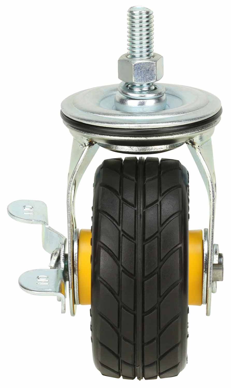 Rock N Rollerr RCSTR4X2 4" x 2" Ground Glder Wide Caster with Brake (upgrade for R2) - 2pk - Hollywood DJ