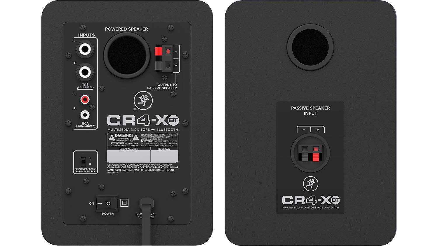 Mackie CR4-XBT, 4 Inches Creative Reference Multimedia Monitors With Bluetooth - Pair - Hollywood DJ