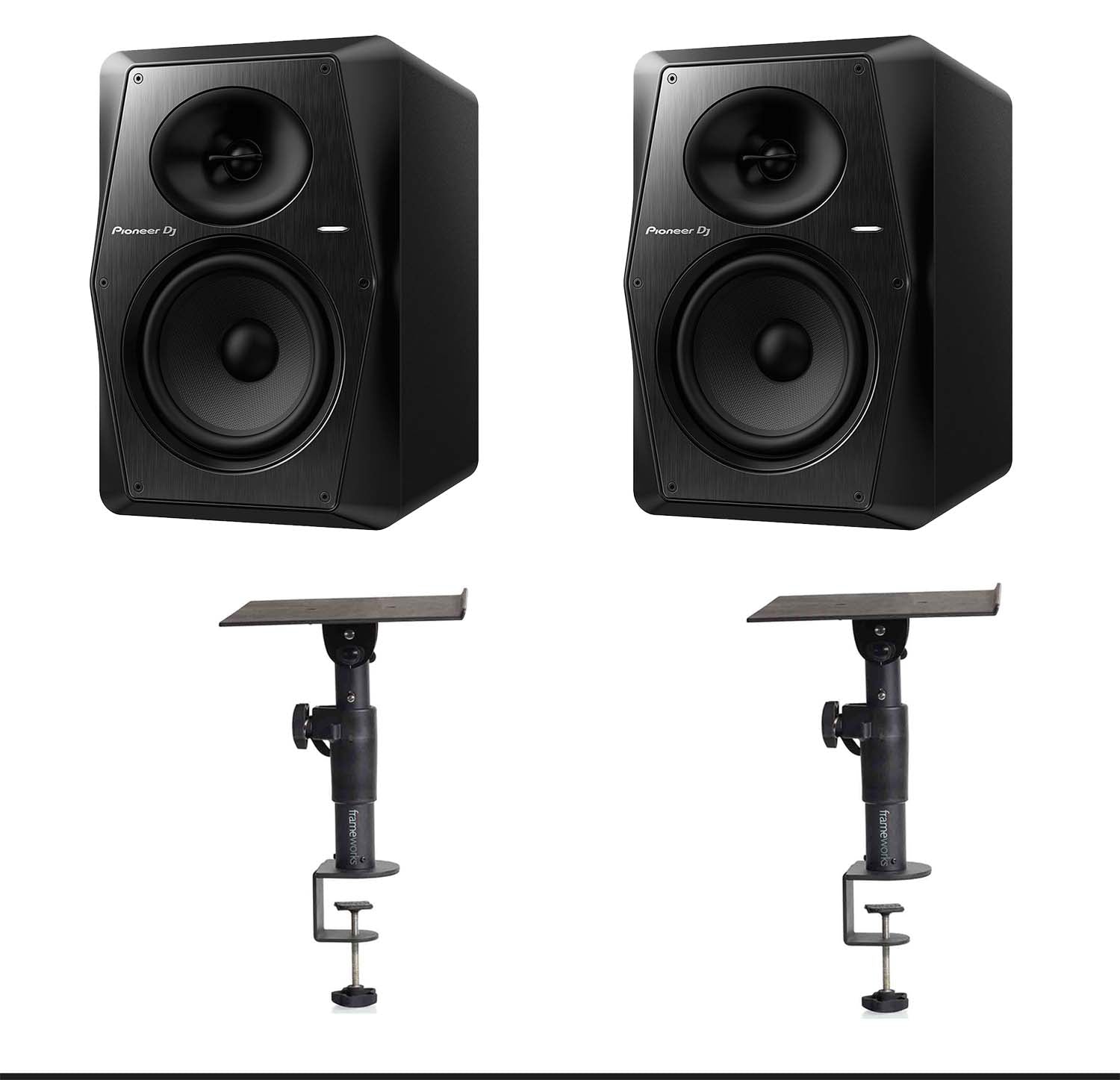 Pioneer VM-70 Studio Monitor Package with desktop clamp mount - Hollywood DJ