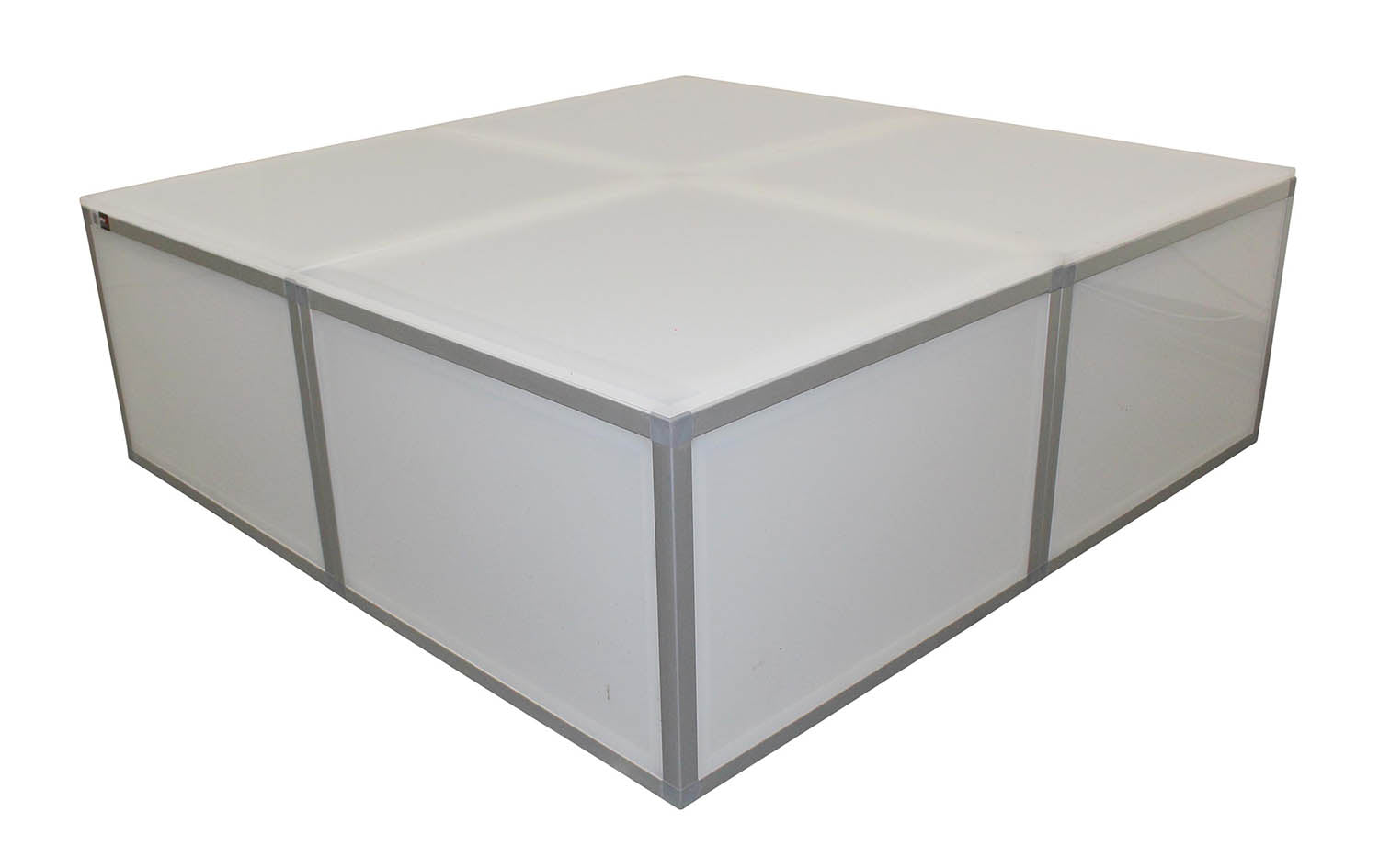 ProX XSA-2X2-24 LUMOStage High Acrylic Platform Riser Section with Clamps and 4 Side Acrylic Covers - 2 Foot X 2 Foot X 24 Inch - Hollywood DJ