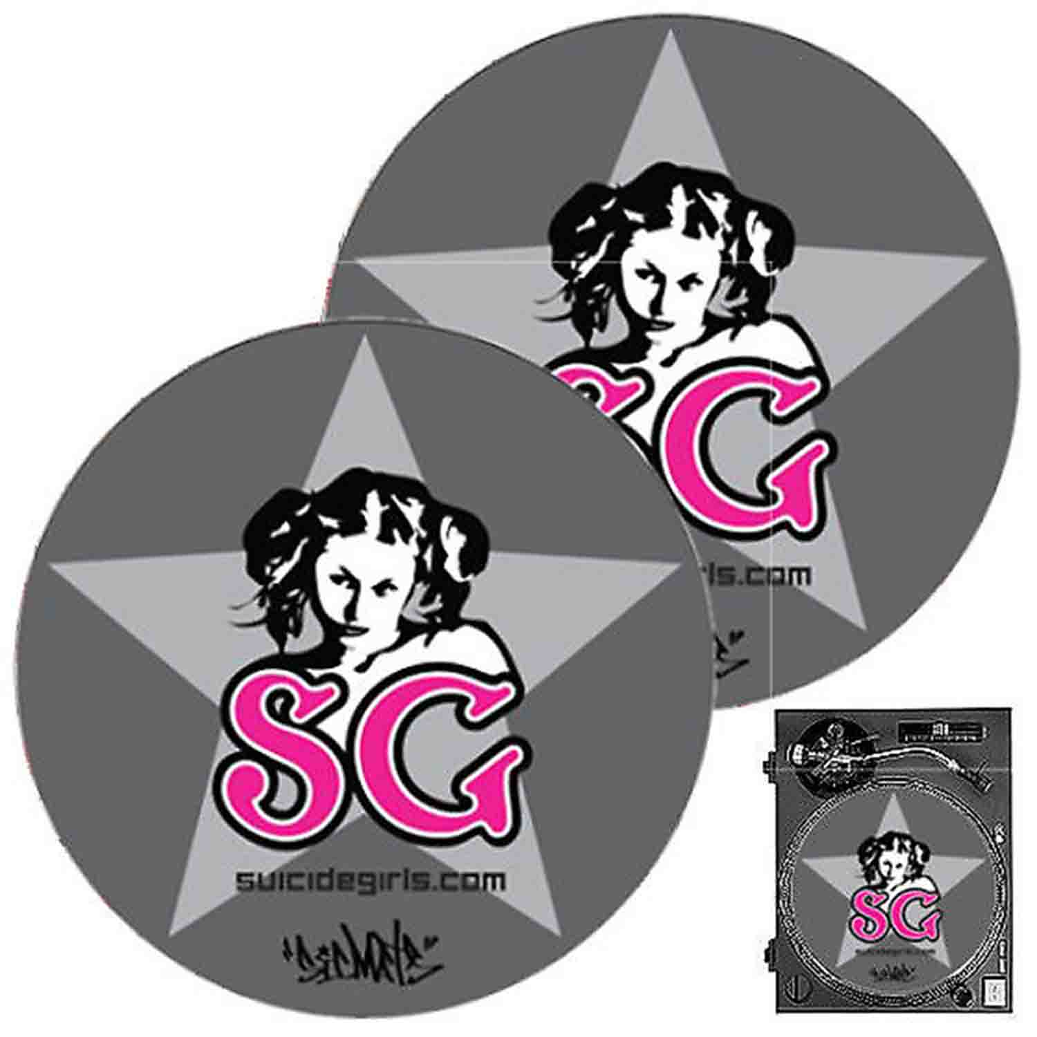 Sicmats DJ Slipmats SUICIDE GIRLS Technics Turntable Slip Mat Set Sic Mats - Pair - Hollywood DJ