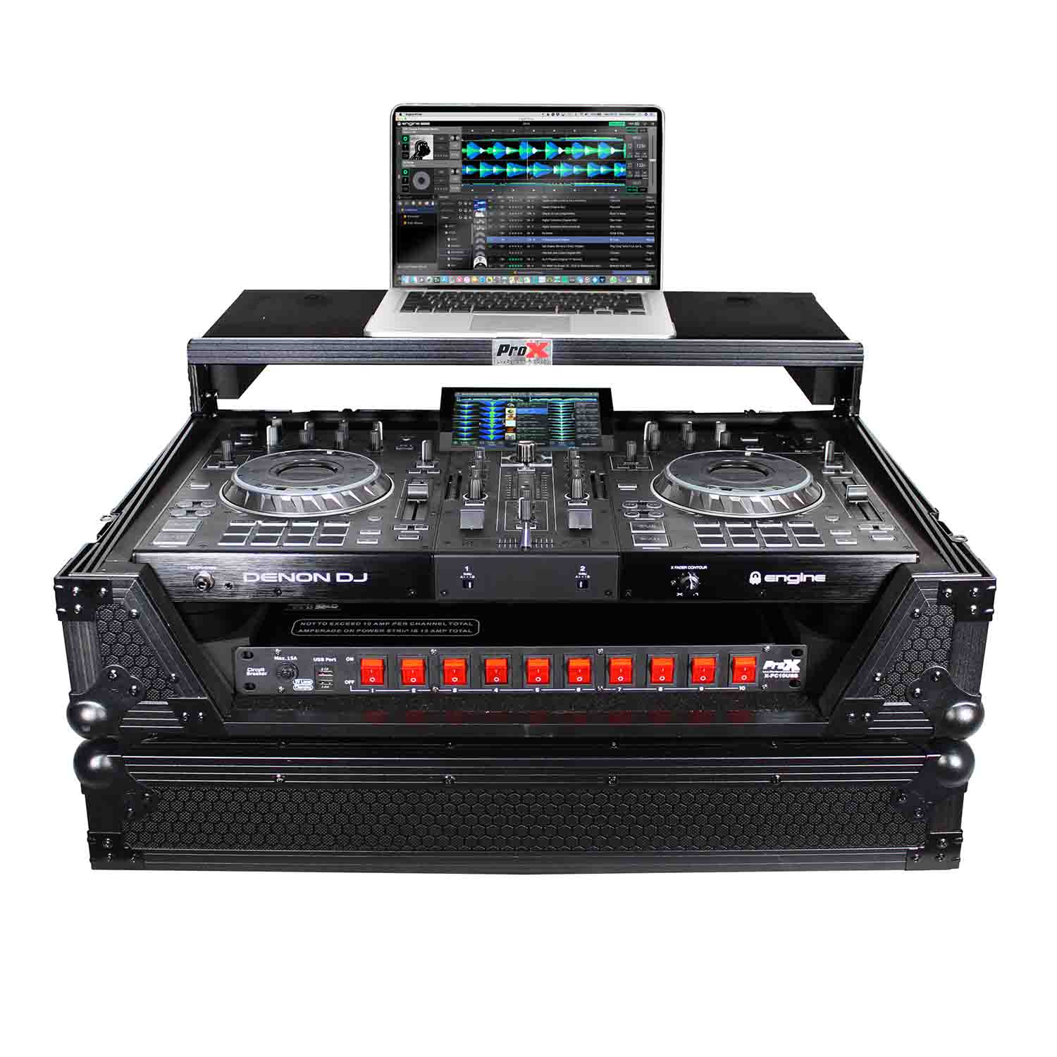 B-Stock Scratch & Dent: ProX XS-PRIME2 LTBL DJ Flight Case for Denon Prime 2 Standalone DJ System - Black on Black ProX Cases