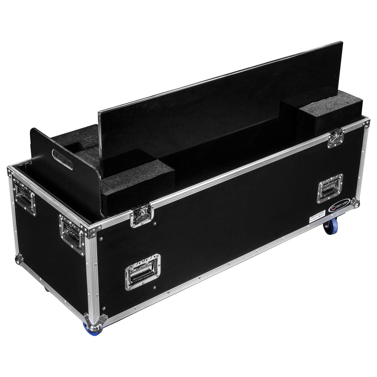 Odyssey FZ2FSM50W Dual 50-58″ Flat Screen Monitor Case With Casters - Hollywood DJ