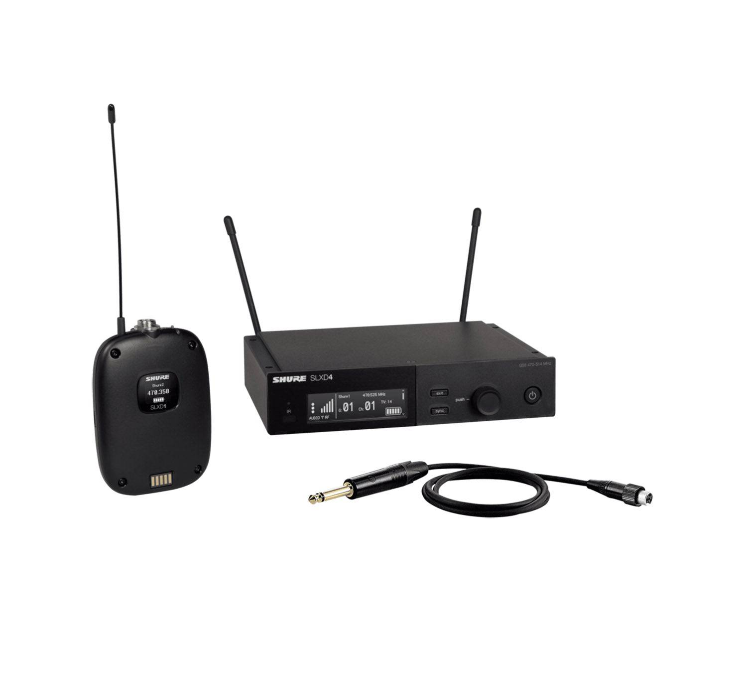Shure SLXD14 Digital Wireless Bodypack Transmitter System with SLXD1 - Hollywood DJ