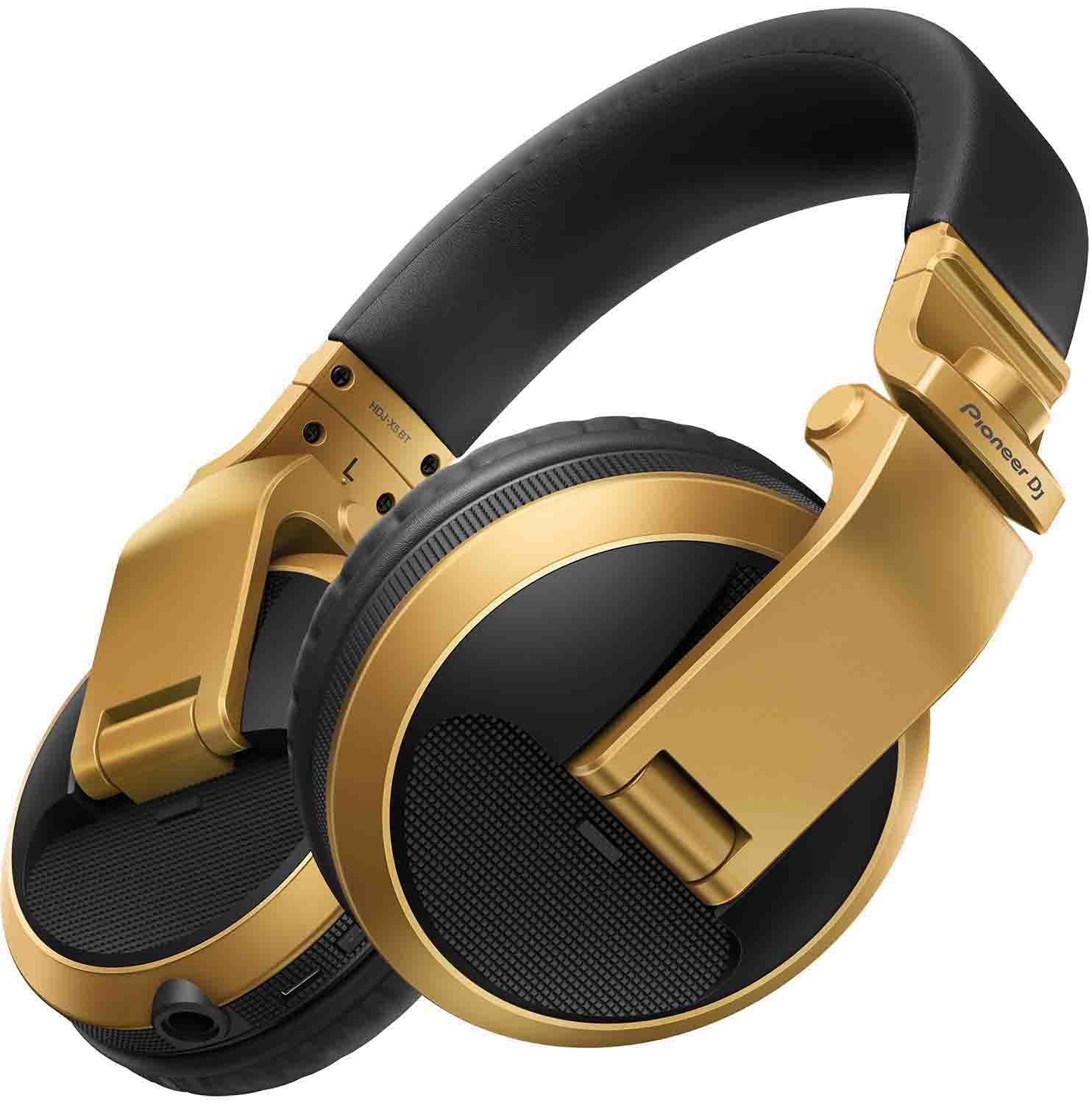 Pioneer DJ HDJ-X5BT-N Over-Ear DJ Headphones with Bluetooth - Gold - Hollywood DJ