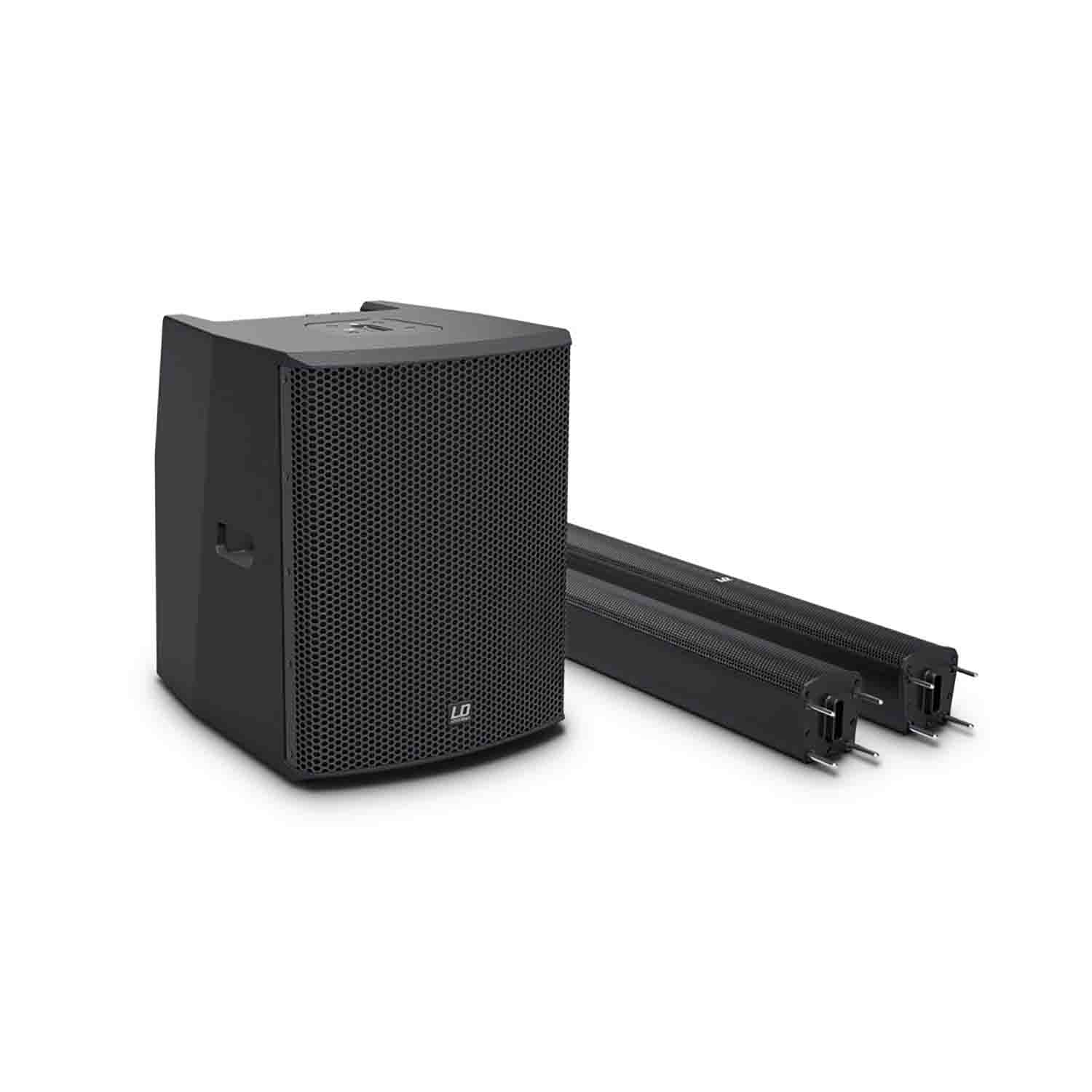 LD Systems MAUI 28 G2 Compact Column PA System Active with Built-In Mixer and Bluetooth - Black - Hollywood DJ